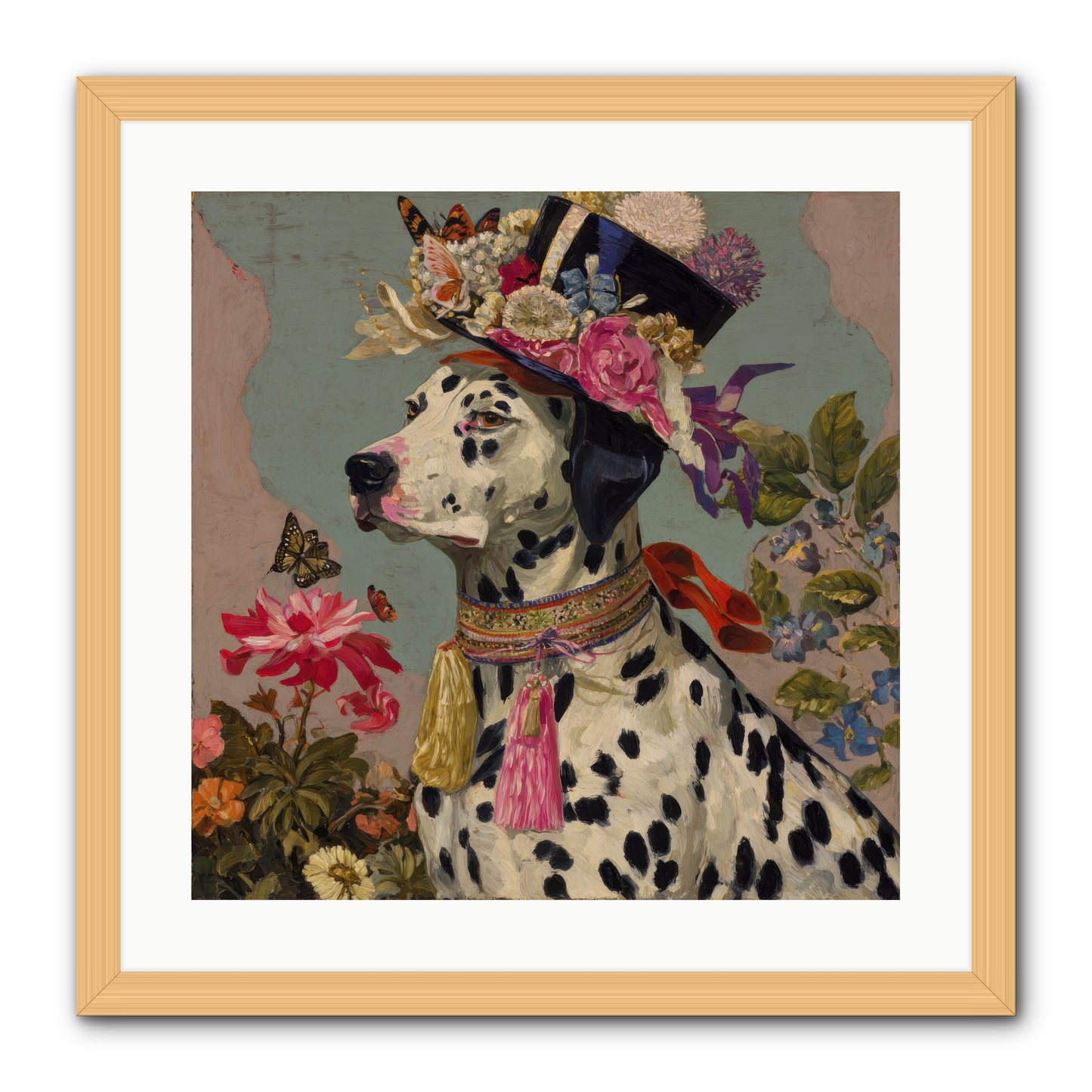 Picnic at Twilight -- Framed Print - Natural 20x20