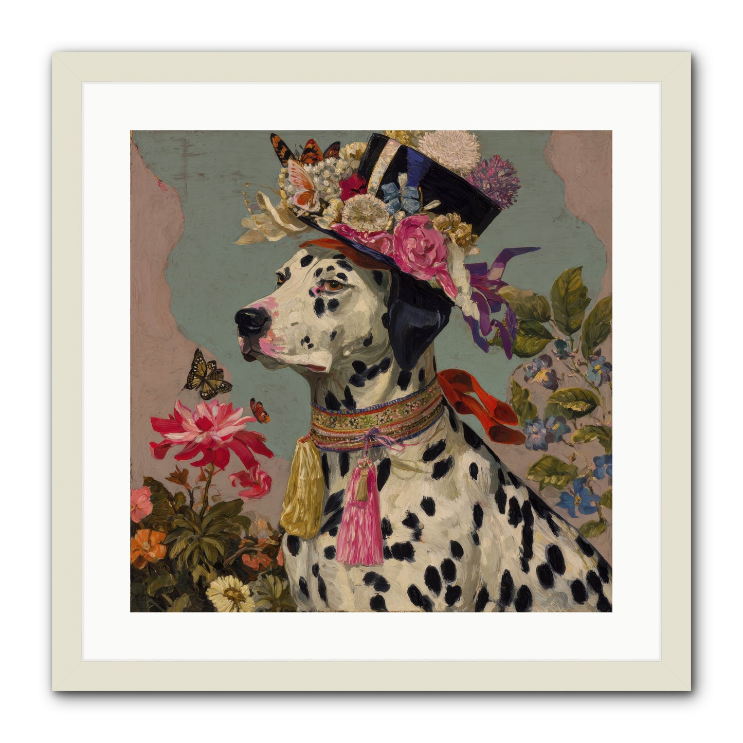 Picnic at Twilight -- Framed Print - White 20x20