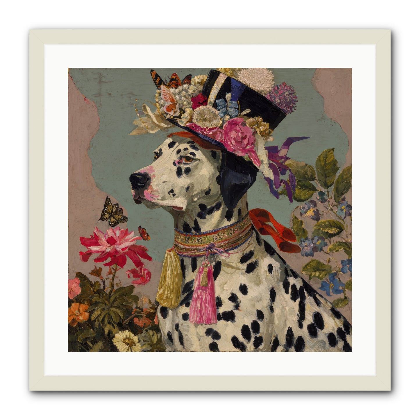 Picnic at Twilight -- Framed Print - White 24x24