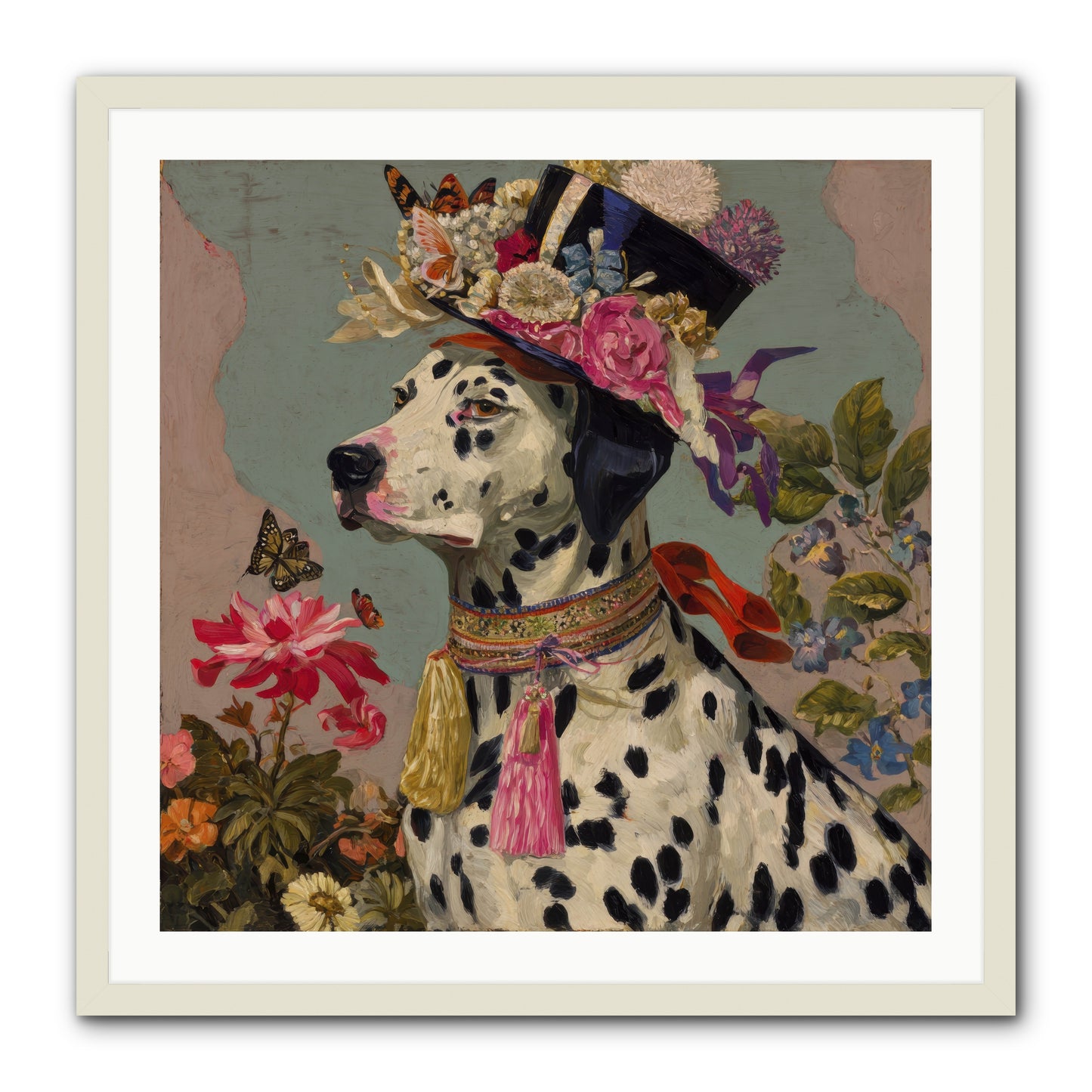 Picnic at Twilight -- Framed Print - White 30x30