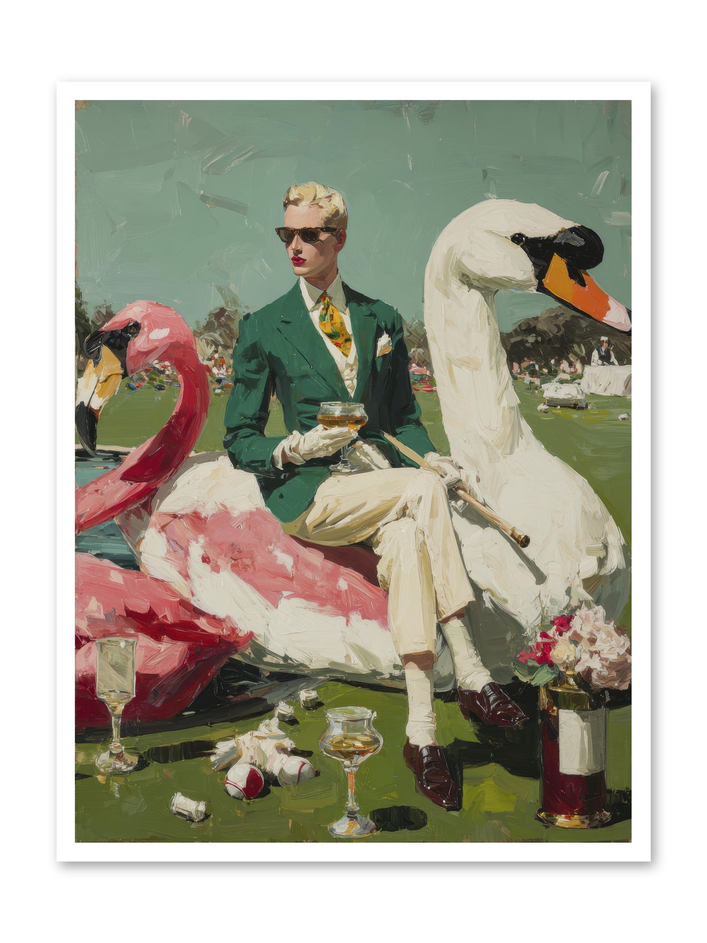 Picnic at the Embassy -- Loose Canvas Print 30x40
