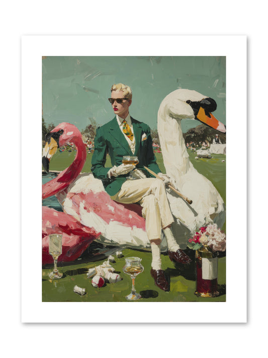 Picnic at the Embassy -- Paper Print 9x12