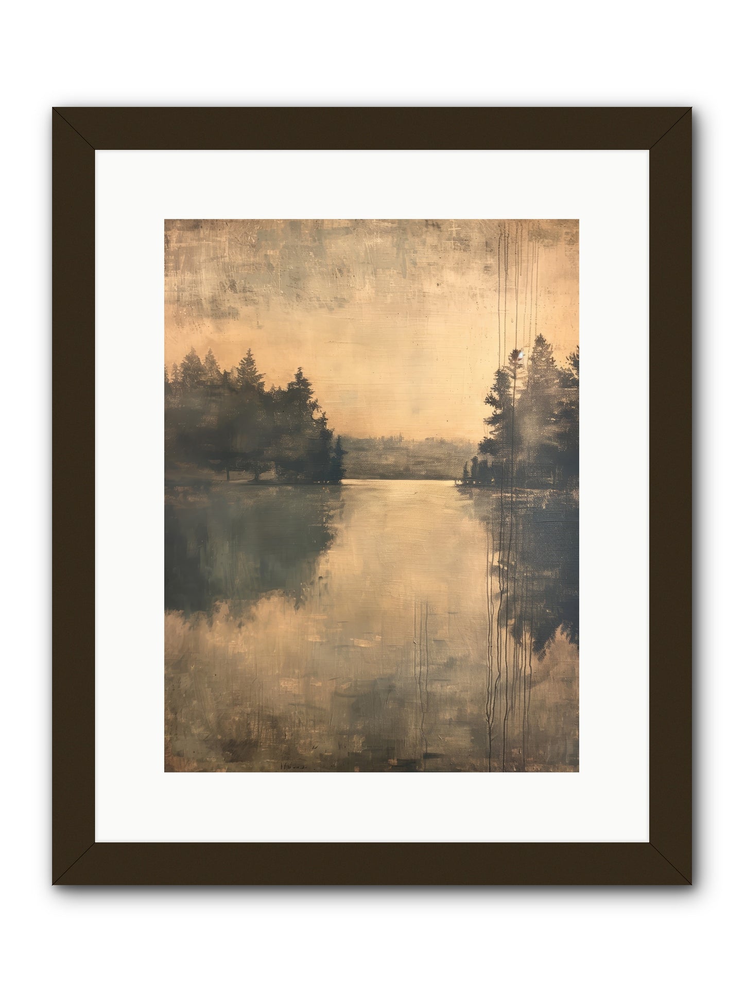 Picture Letter -- Framed Print - Black 12x16