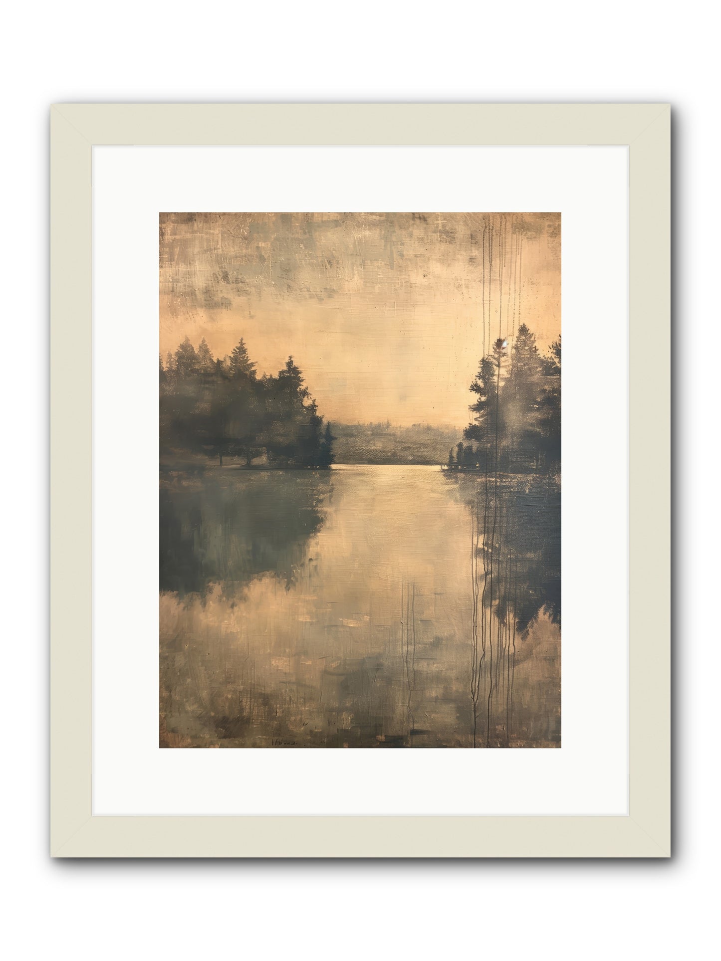 Picture Letter -- Framed Print - White 12x16
