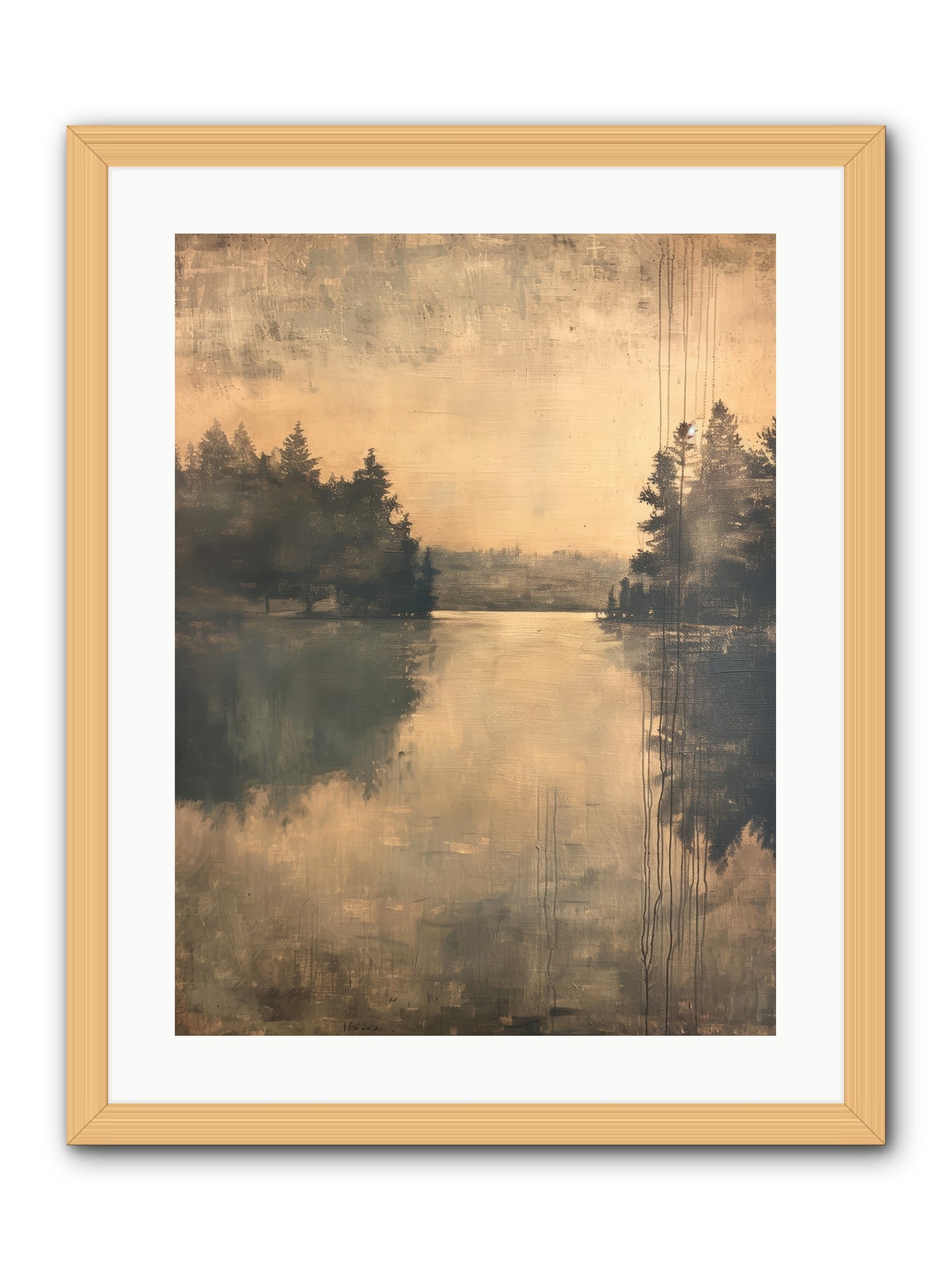 Picture Letter -- Framed Print - Natural 18x24