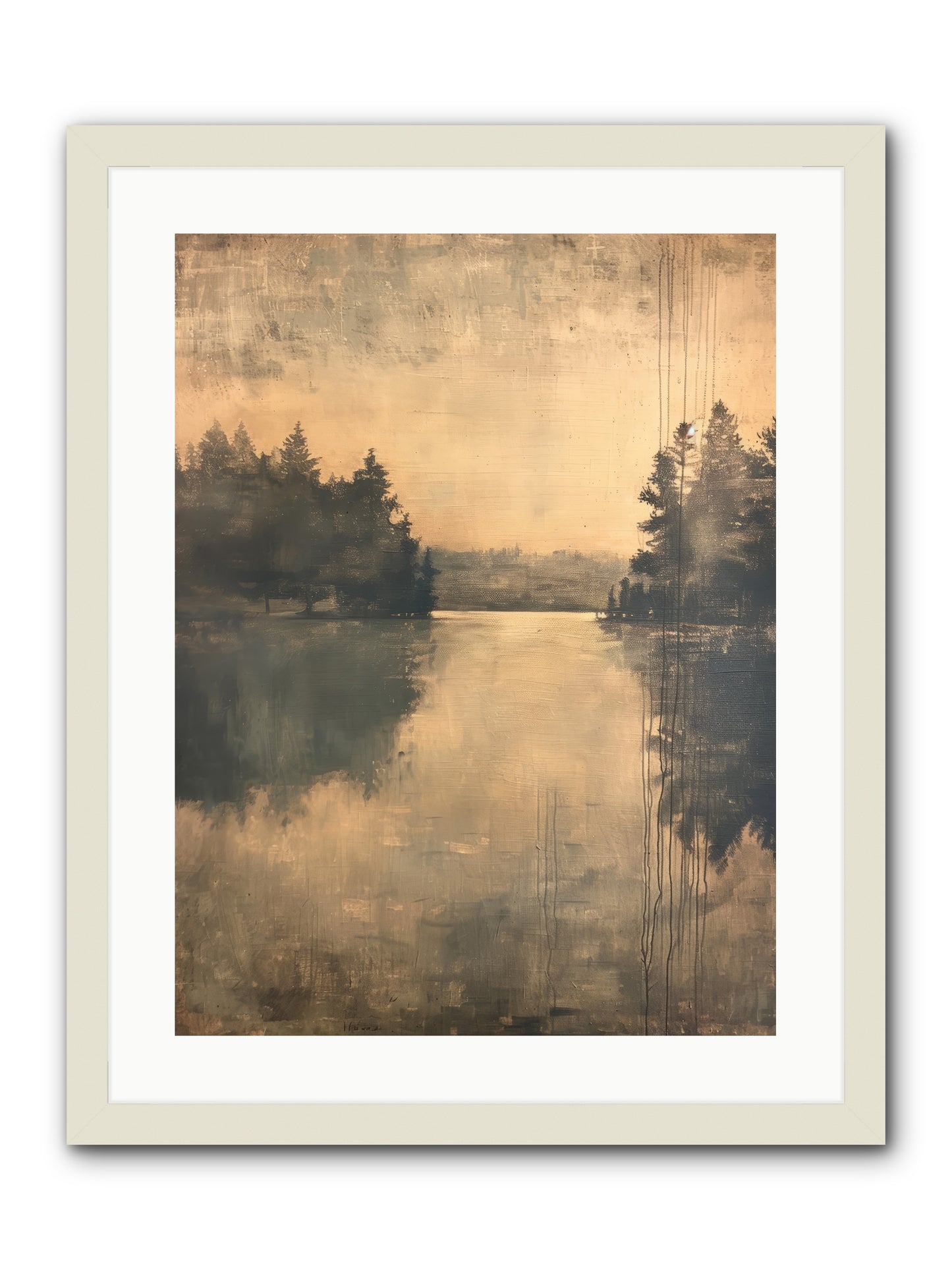 Picture Letter -- Framed Print - White 18x24
