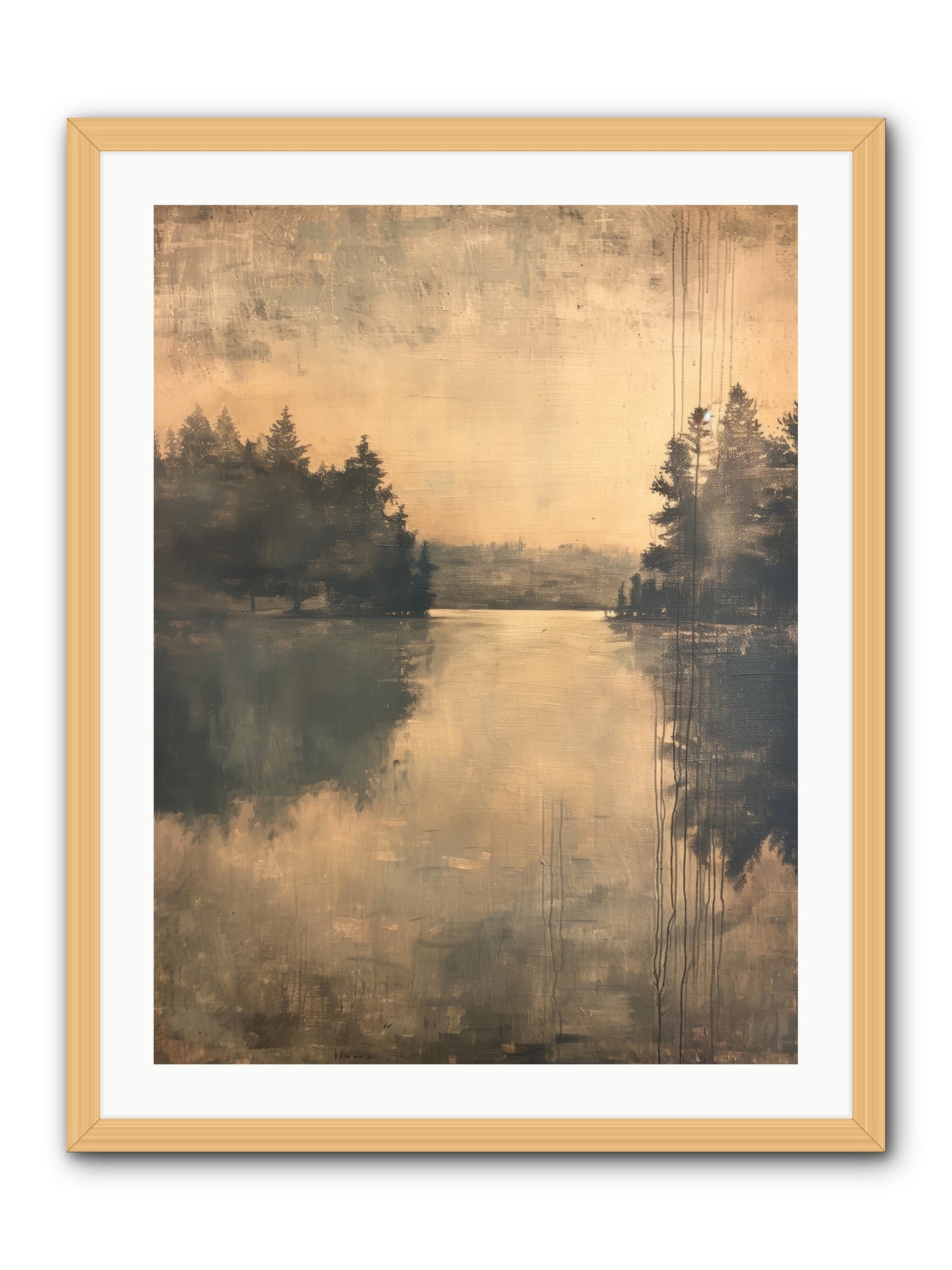 Picture Letter -- Framed Print - Natural 24x32