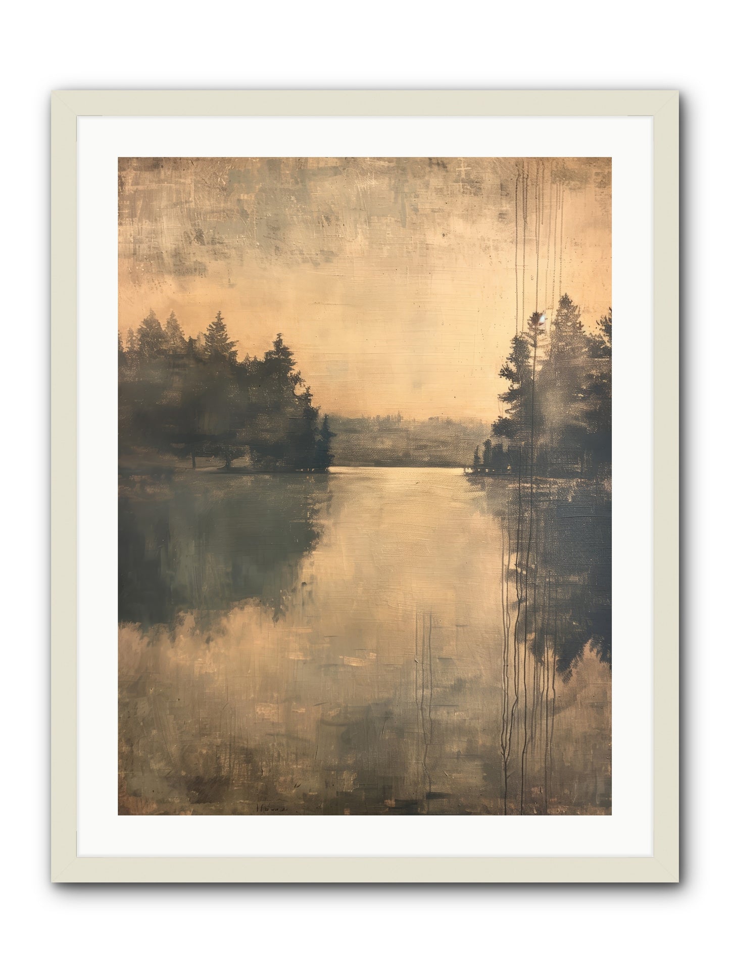 Picture Letter -- Framed Print - White 24x32
