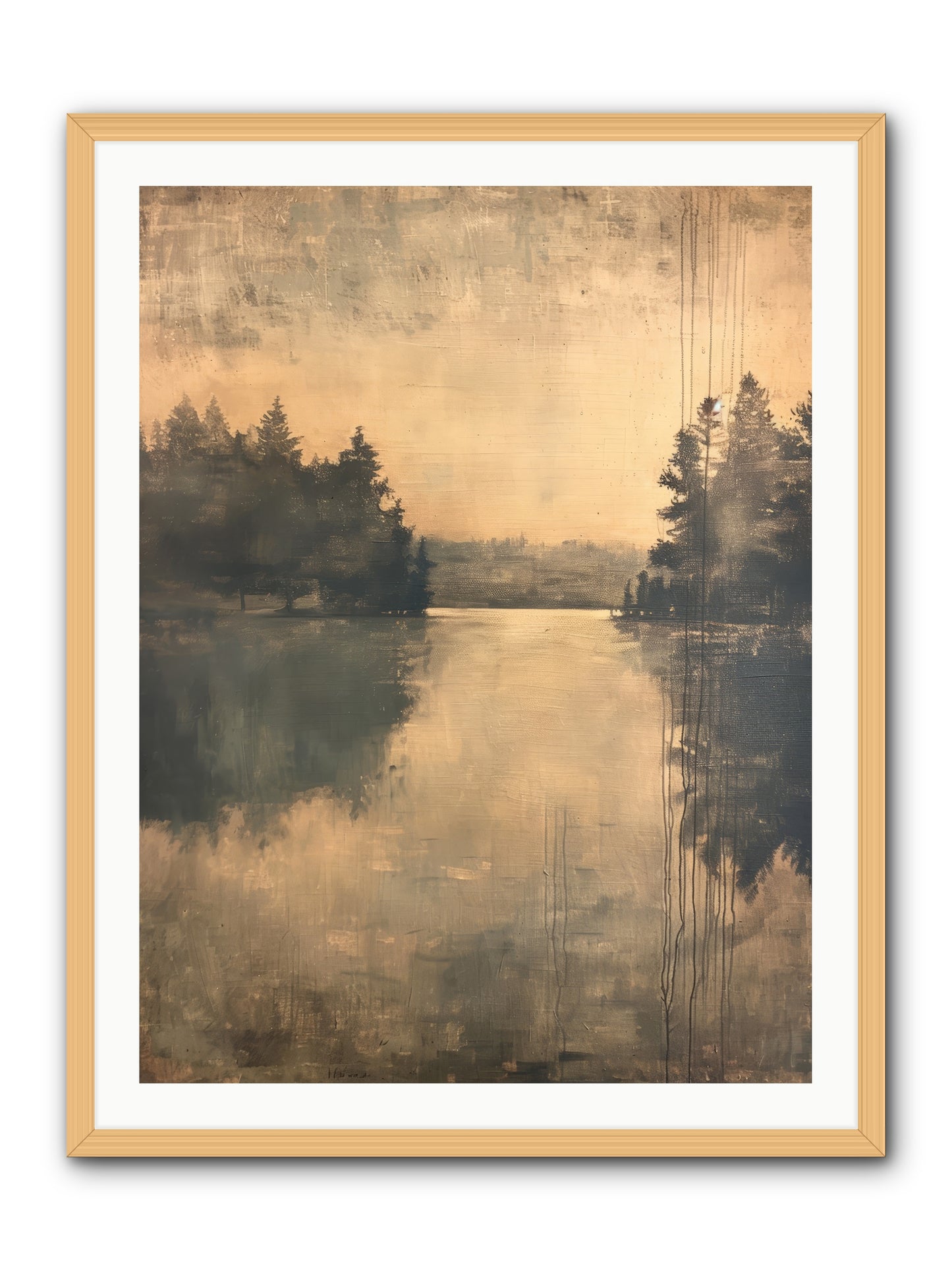 Picture Letter -- Framed Print - Natural 30x40