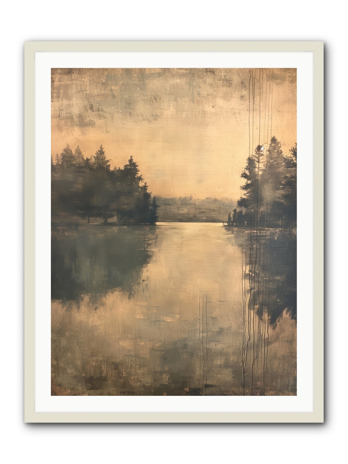 Picture Letter -- Framed Print - White 30x40