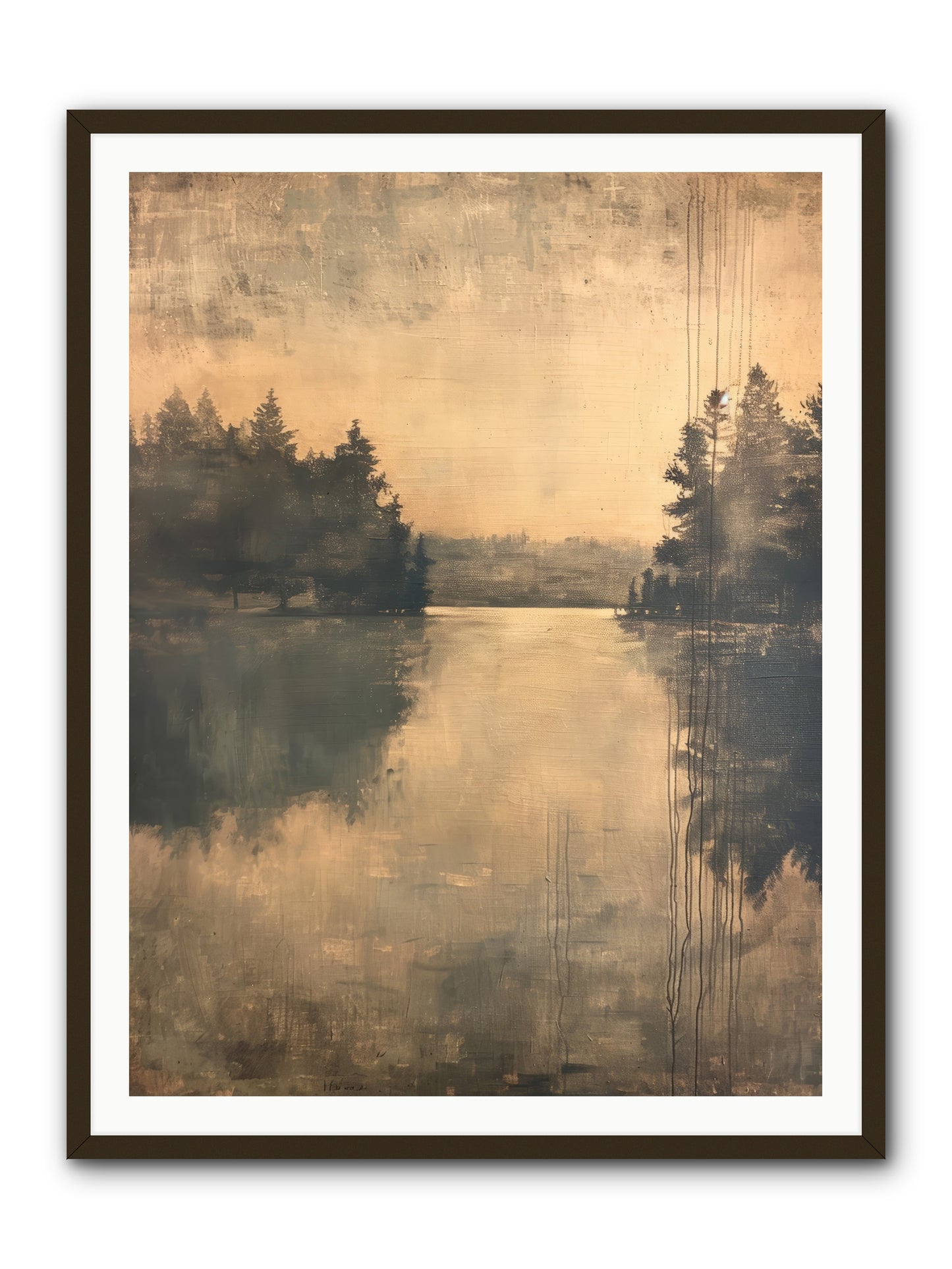Picture Letter -- Framed Print - Black 36x48