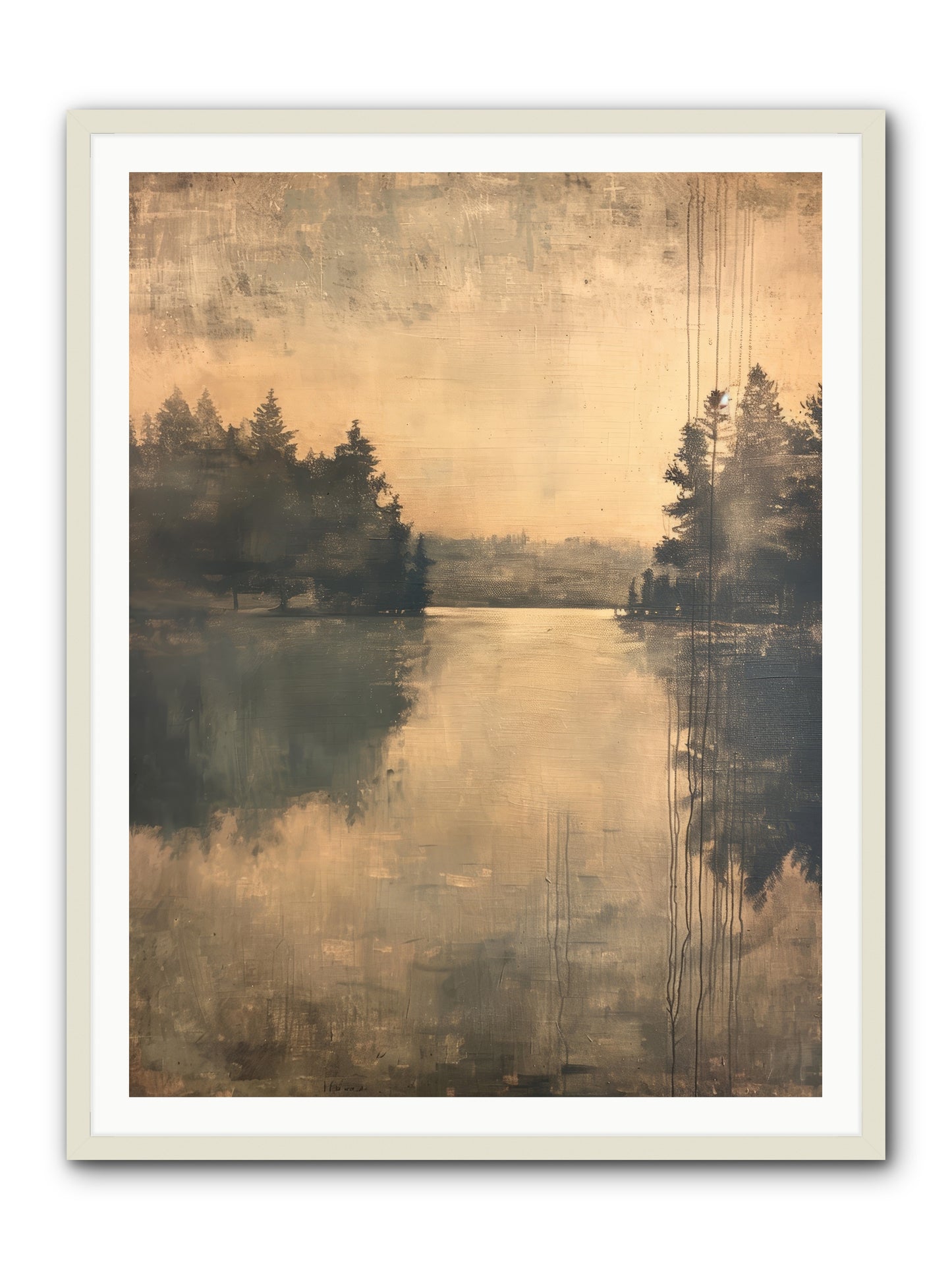 Picture Letter -- Framed Print - White 36x48