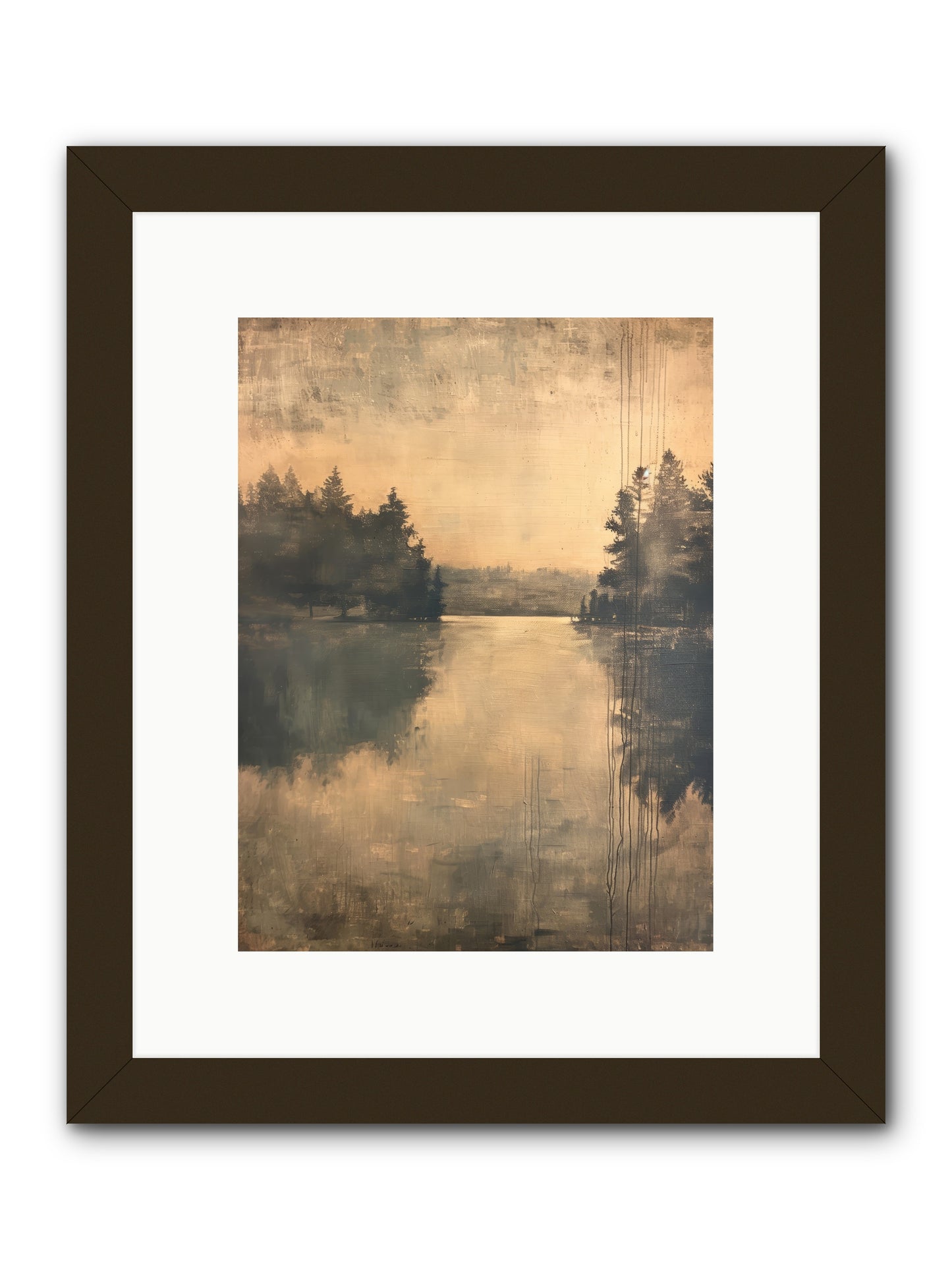 Picture Letter -- Framed Print - Black 9x12
