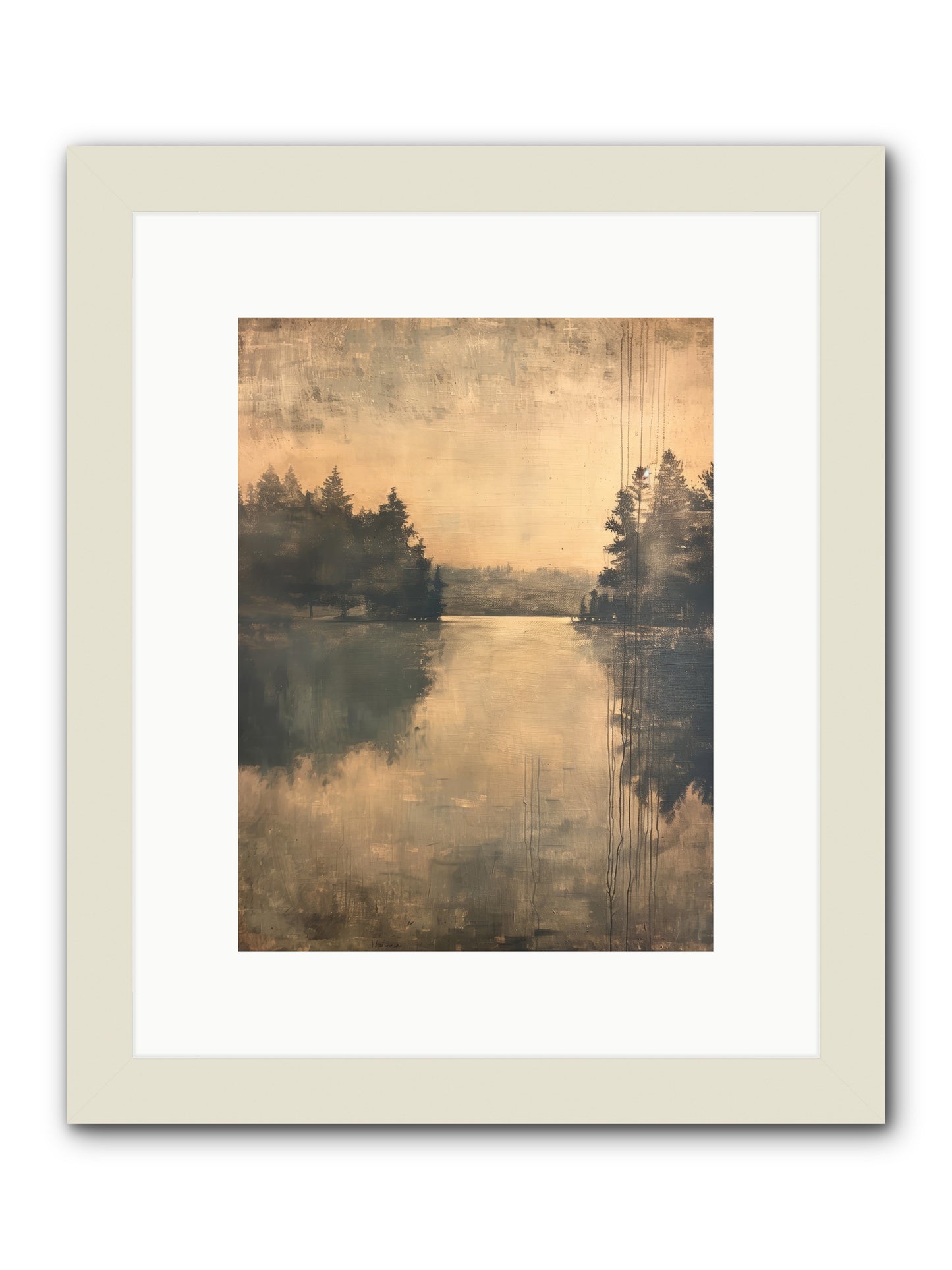 Picture Letter -- Framed Print - White 9x12