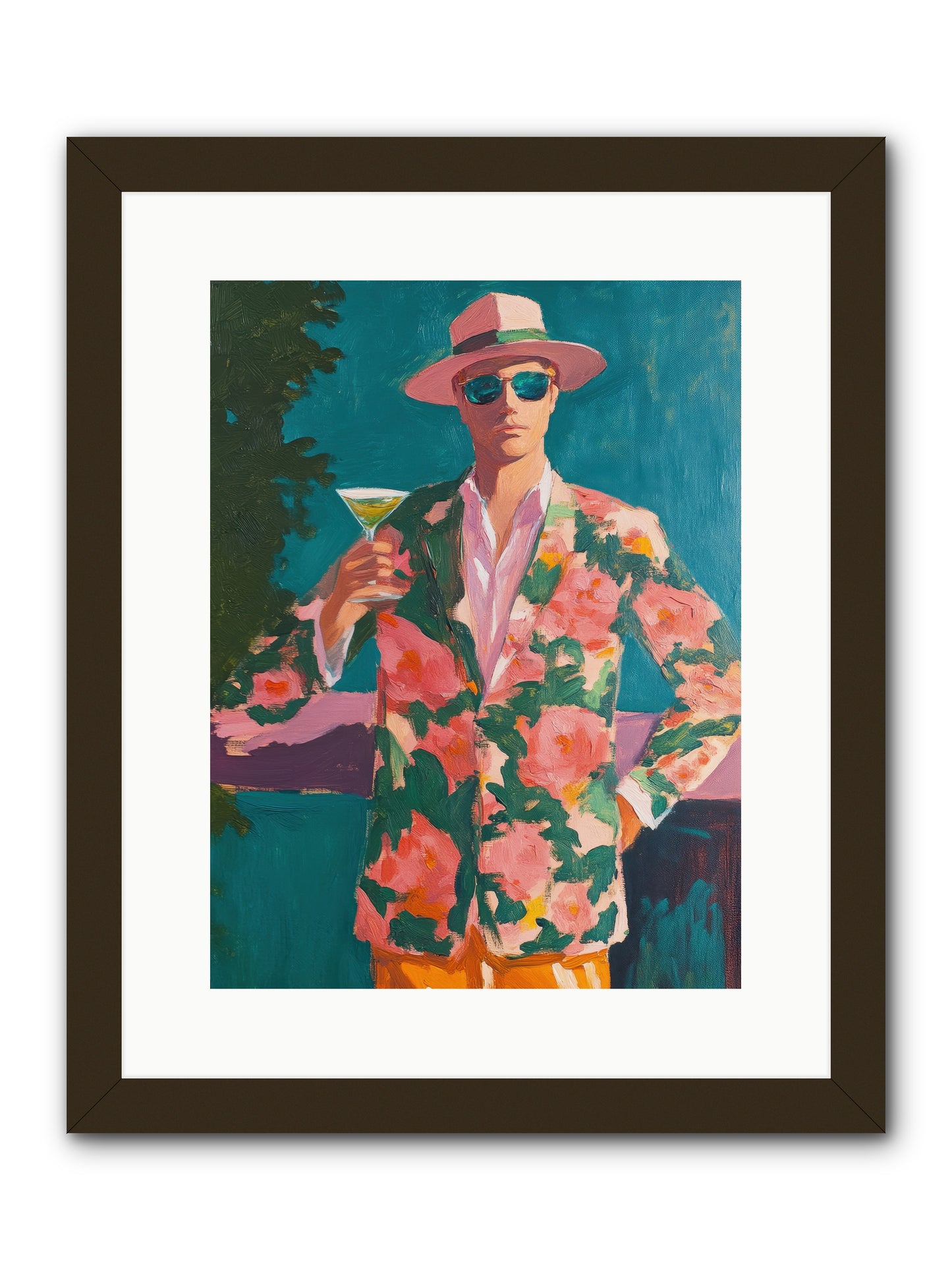 Pier Philosopher -- Framed Print - Black 12x16