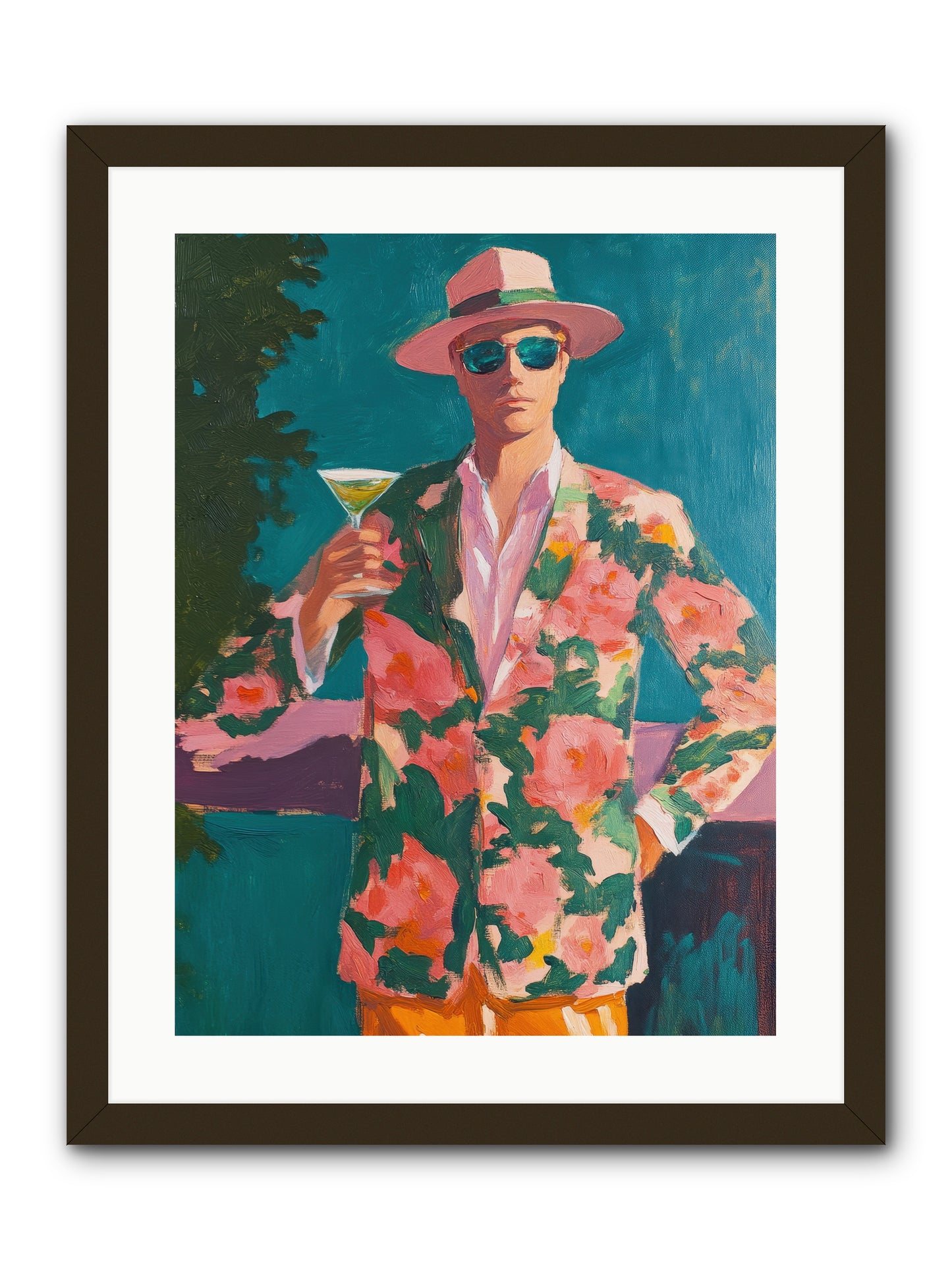 Pier Philosopher -- Framed Print - Black 18x24