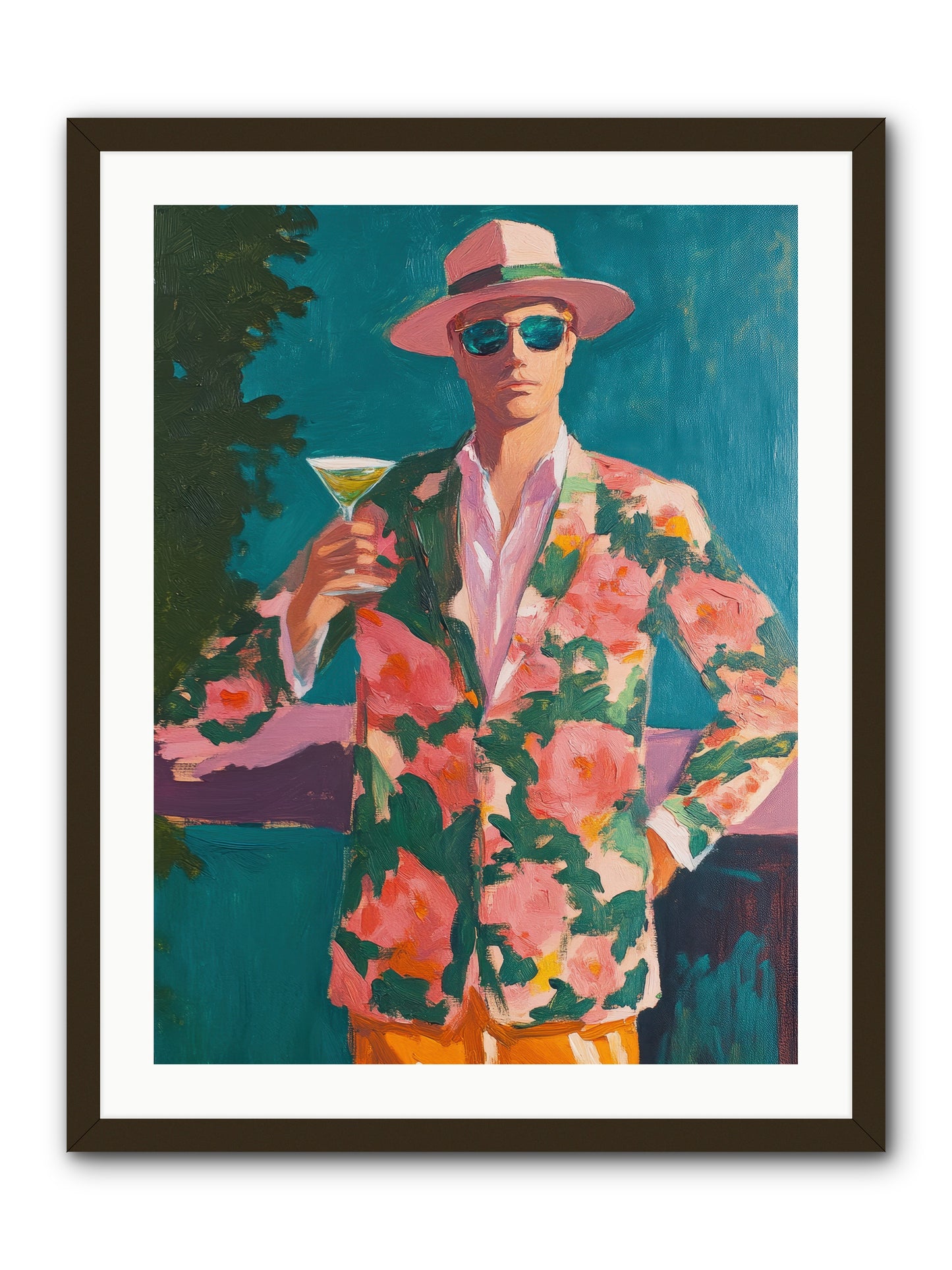 Pier Philosopher -- Framed Print - Black 24x32