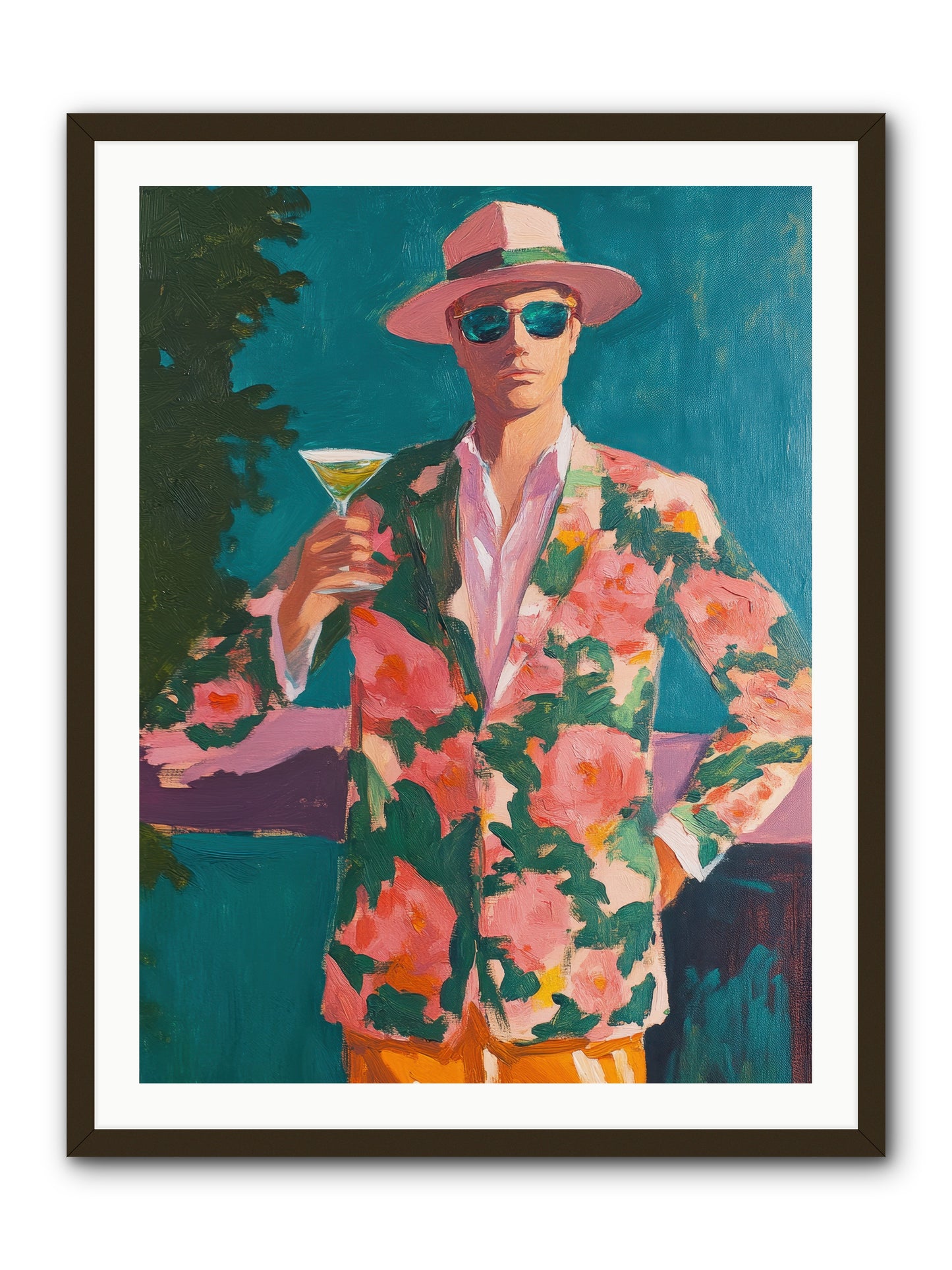 Pier Philosopher -- Framed Print - Black 30x40