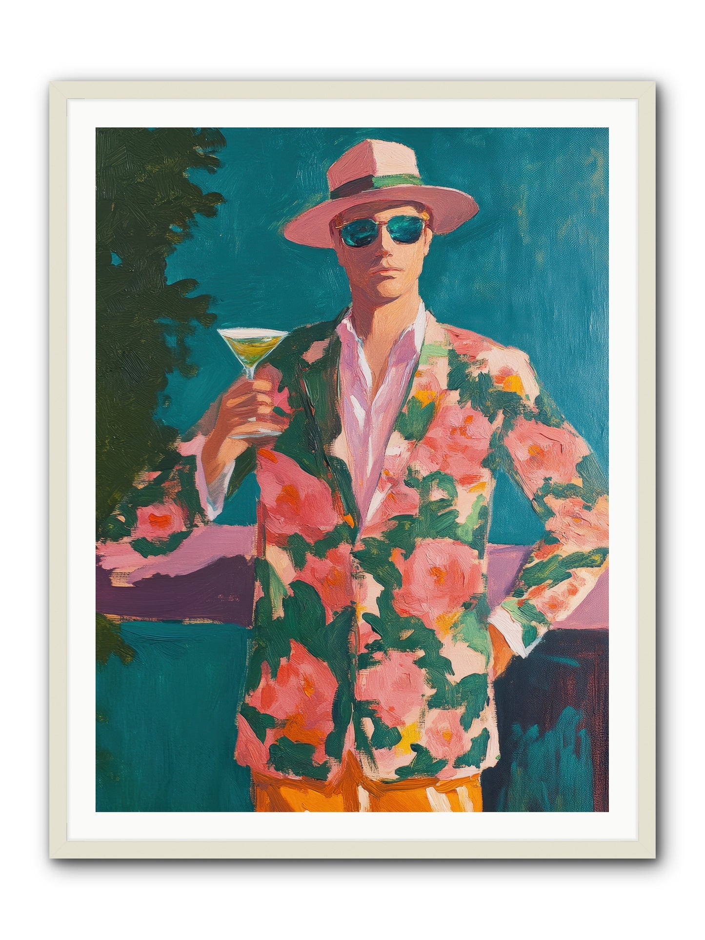 Pier Philosopher -- Framed Print - White 36x48