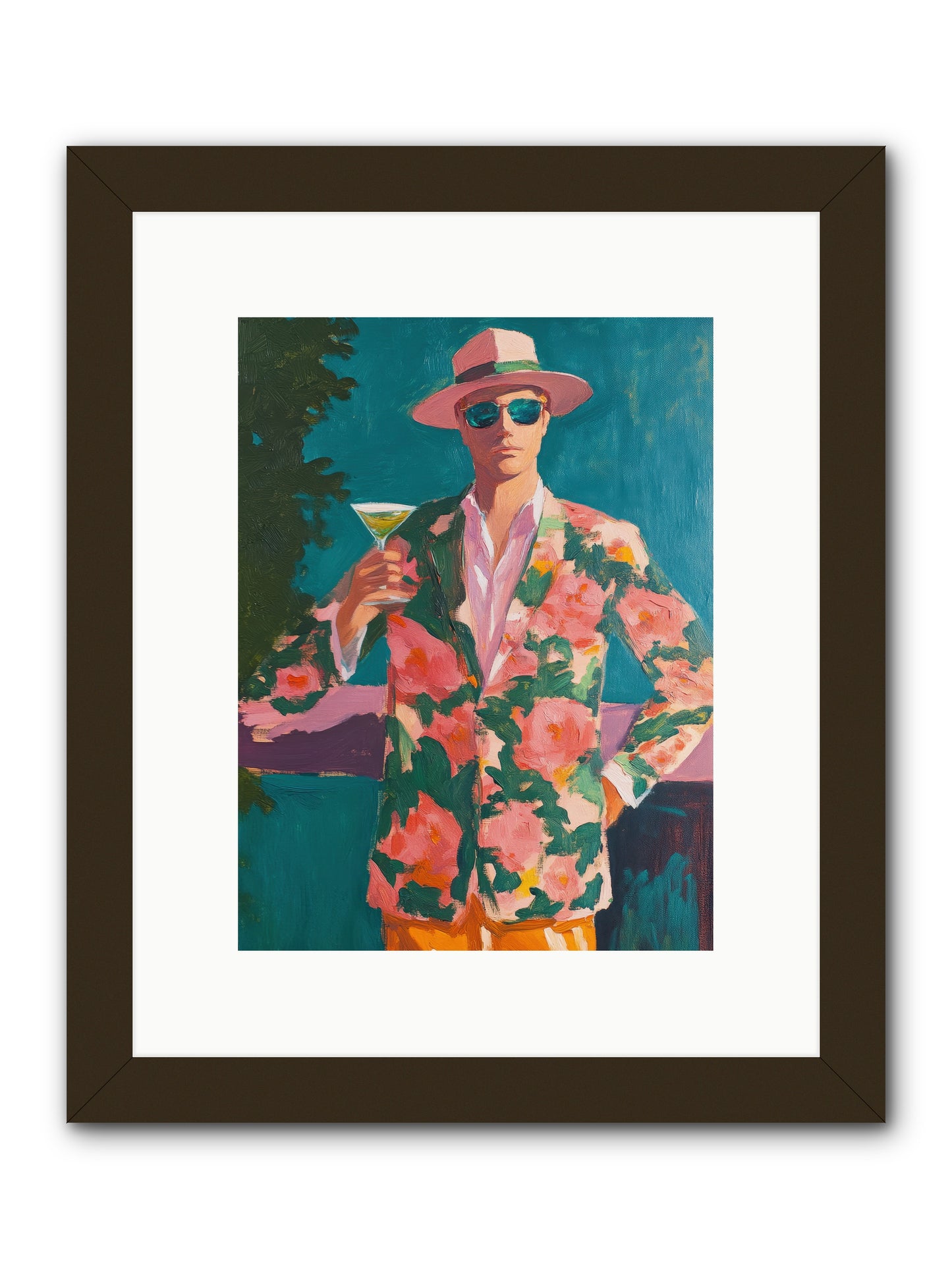 Pier Philosopher -- Framed Print - Black 9x12