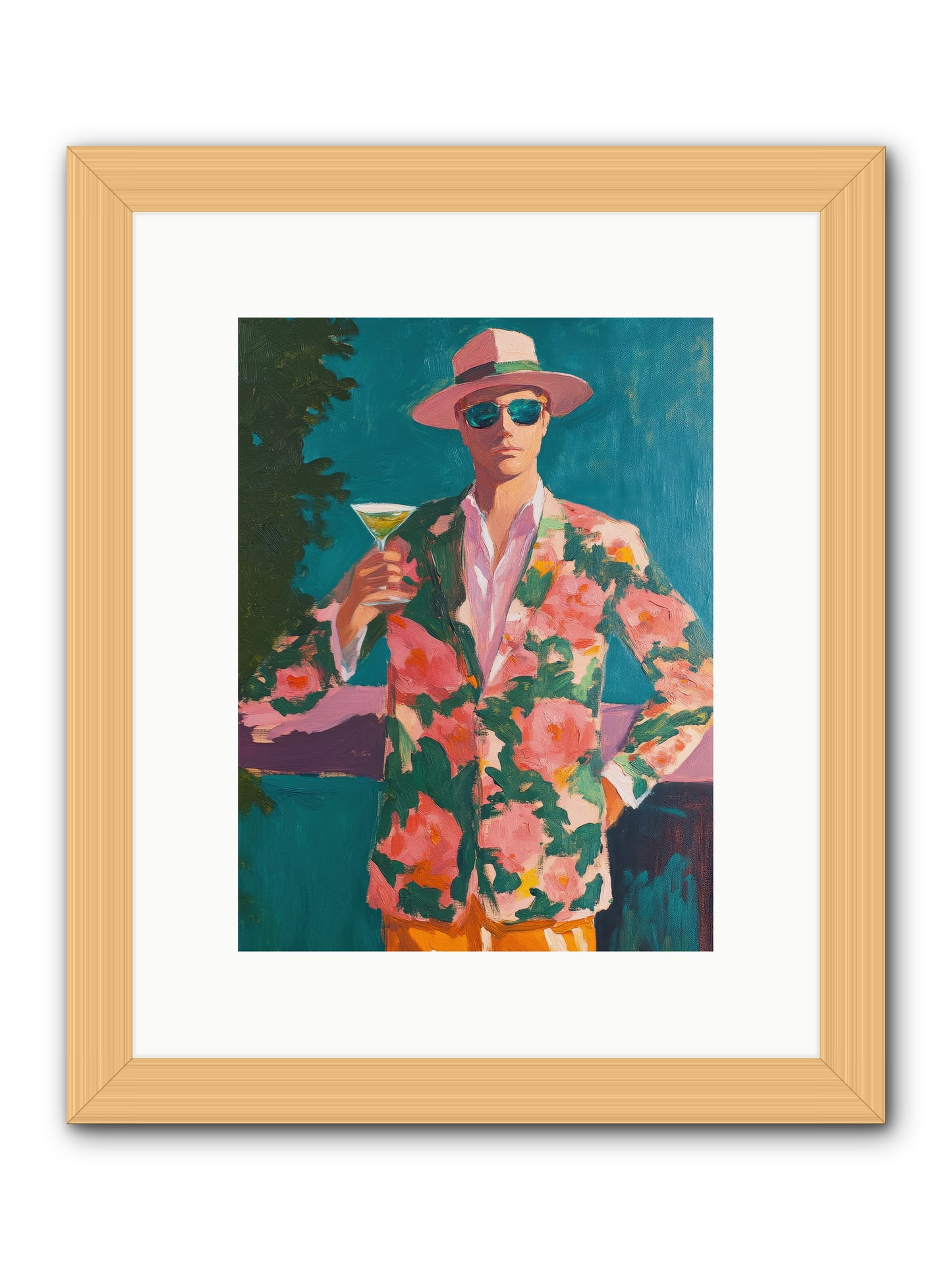 Pier Philosopher -- Framed Print - Natural 9x12