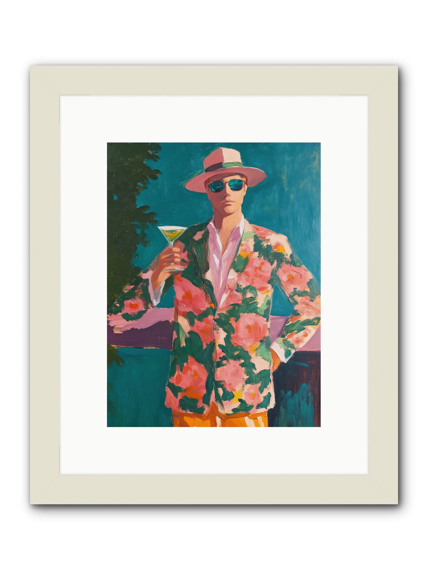 Pier Philosopher -- Framed Print - White 9x12