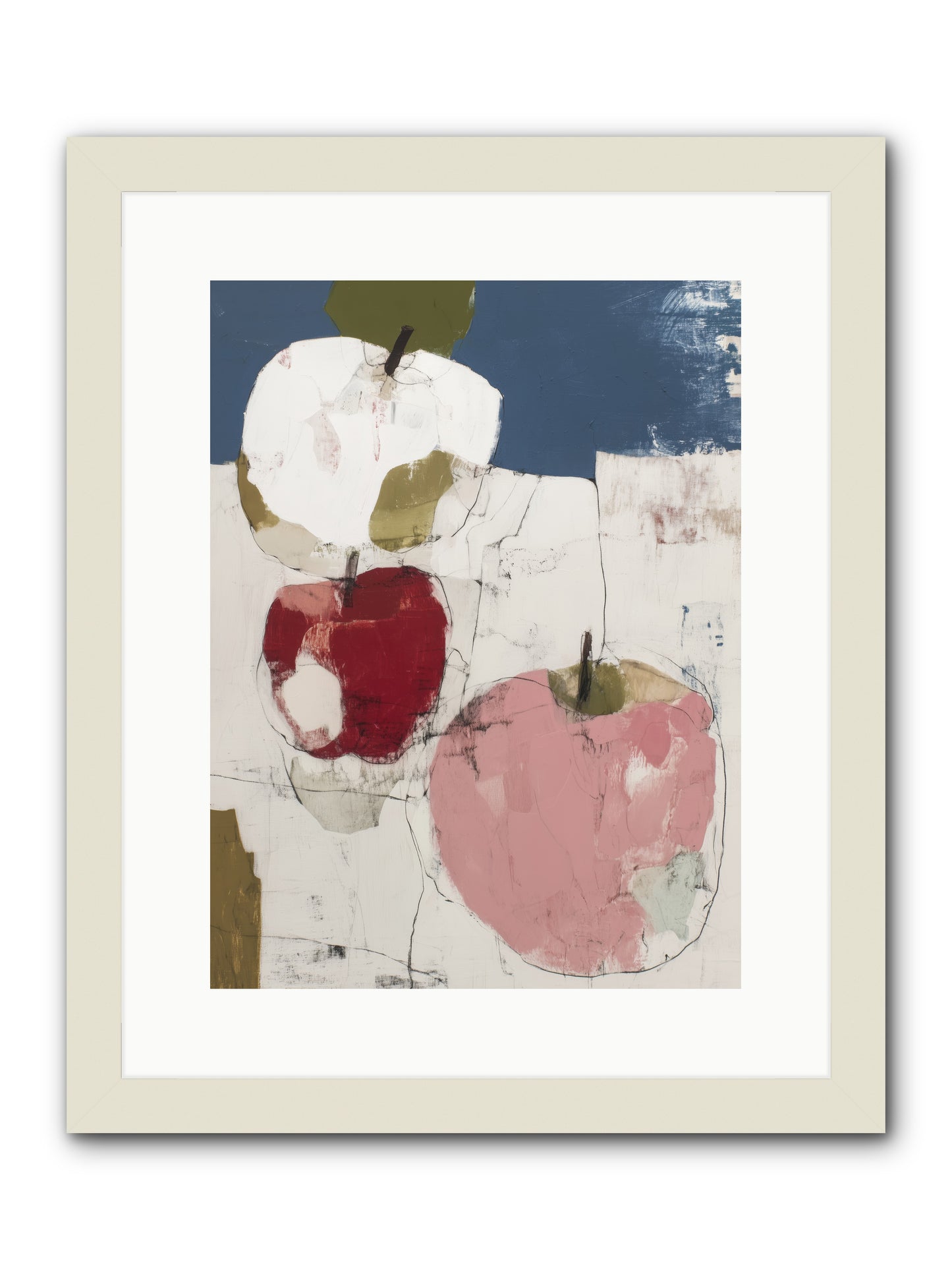 Pink Lady No.1 -- Framed Print - White 12x16