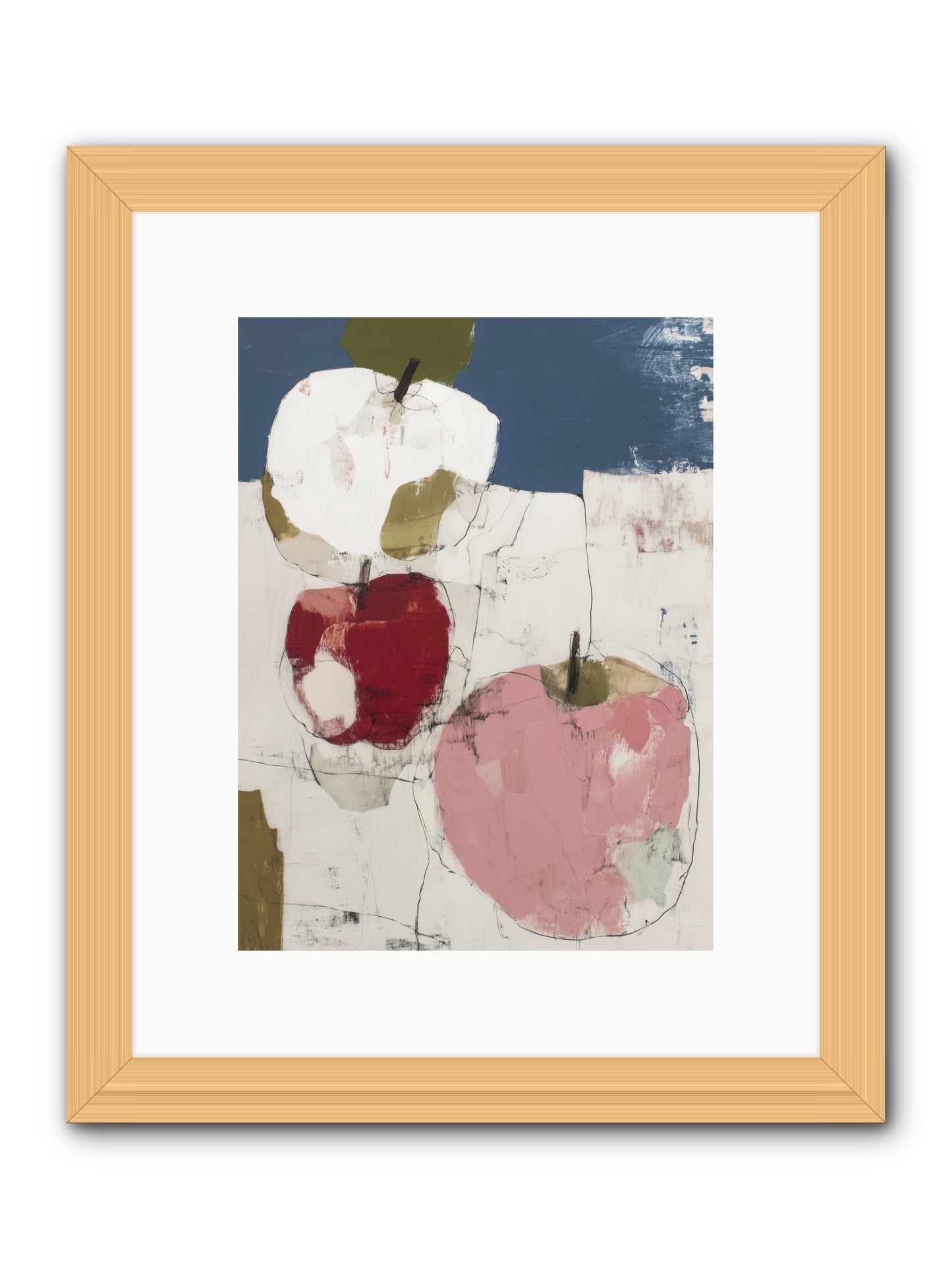Pink Lady No.1 -- Framed Print - Natural 9x12