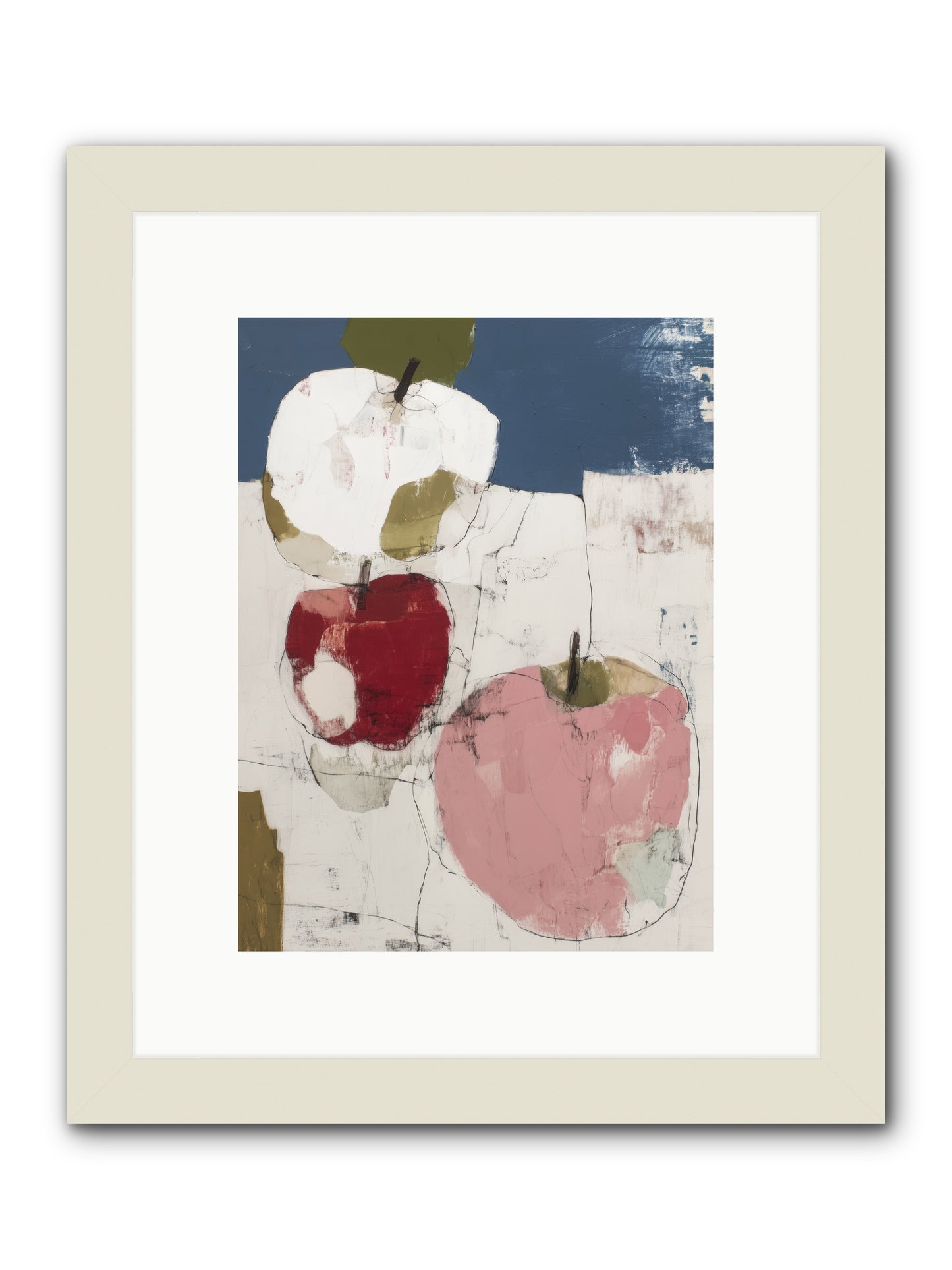 Pink Lady No.1 -- Framed Print - White 9x12