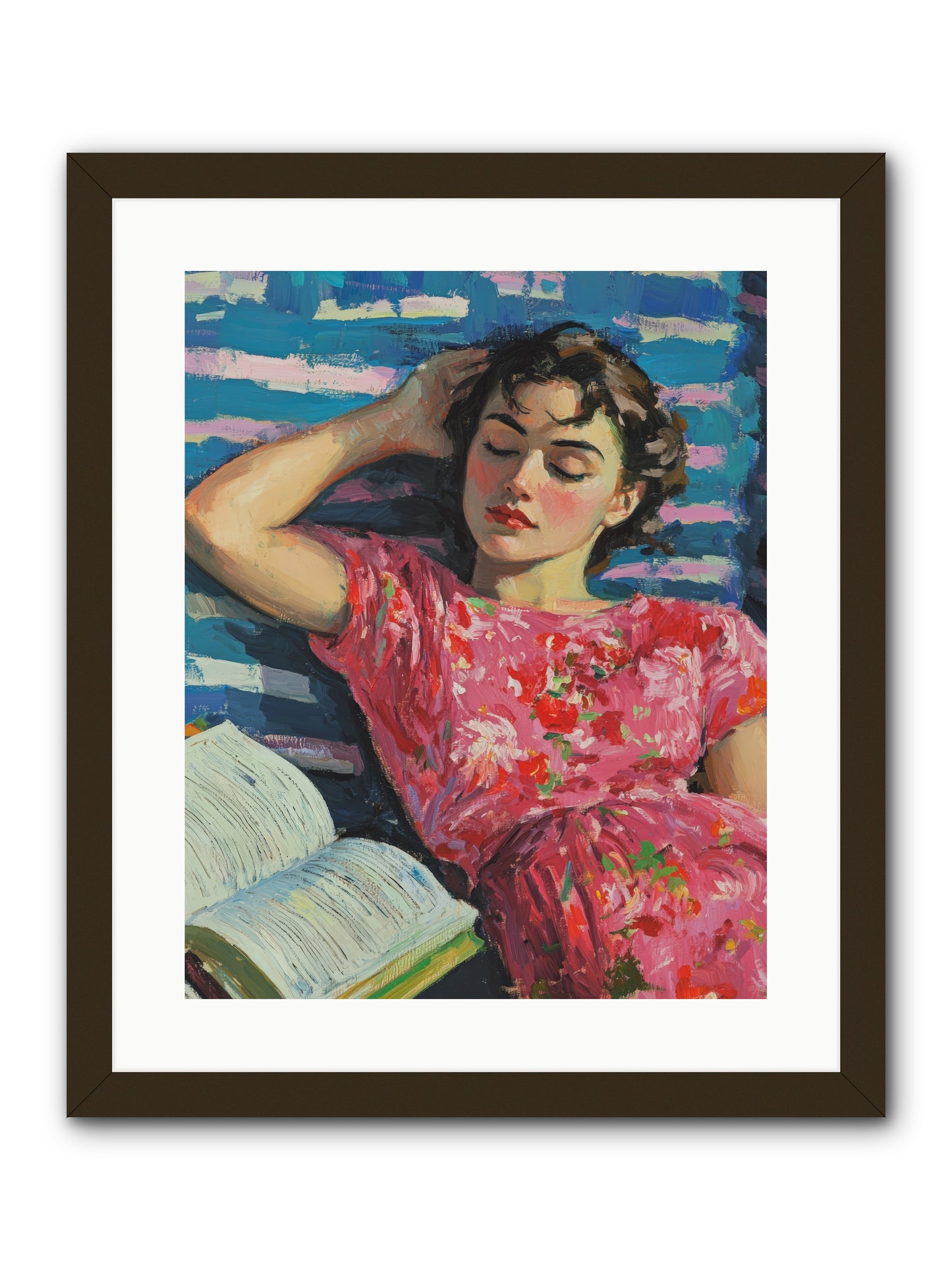 Pink Pages -- Framed Print - Black 16x20