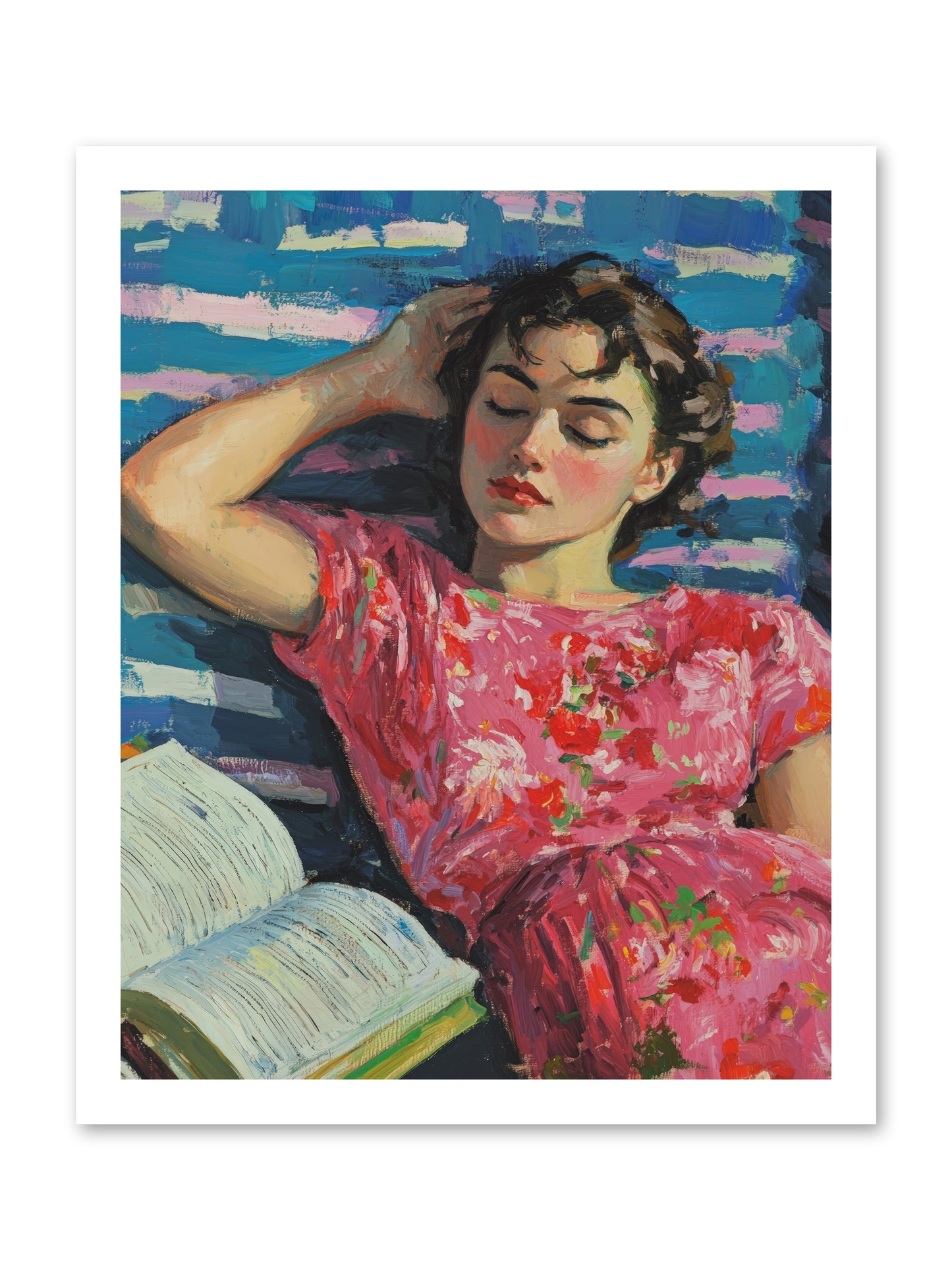 Pink Pages -- Loose Canvas Print 16x20