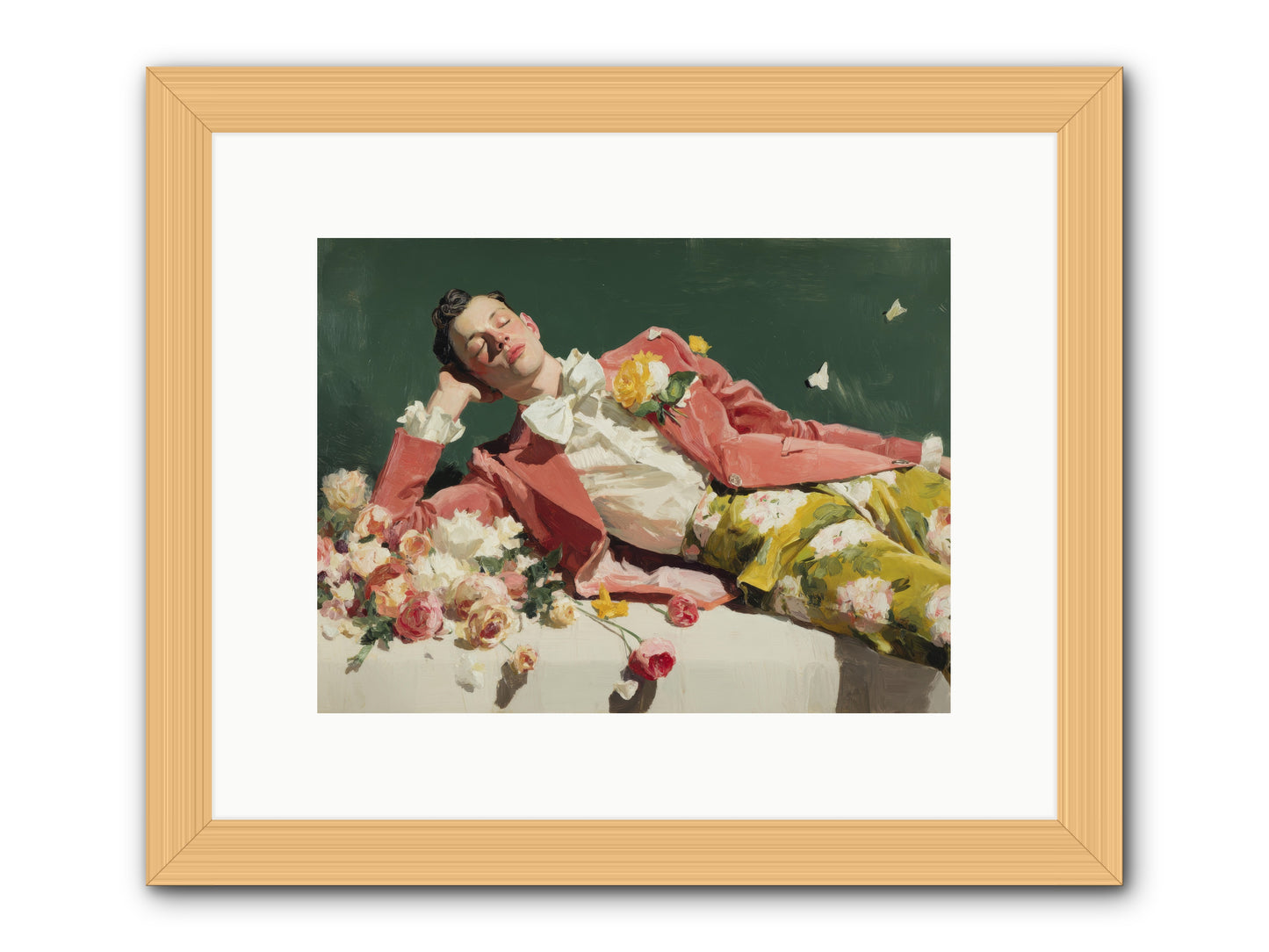 Pink Was the Color of Celebration -- Framed Print - Natural 12x9