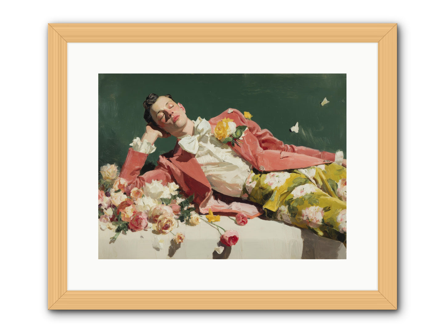 Pink Was the Color of Celebration -- Framed Print - Natural 16x12