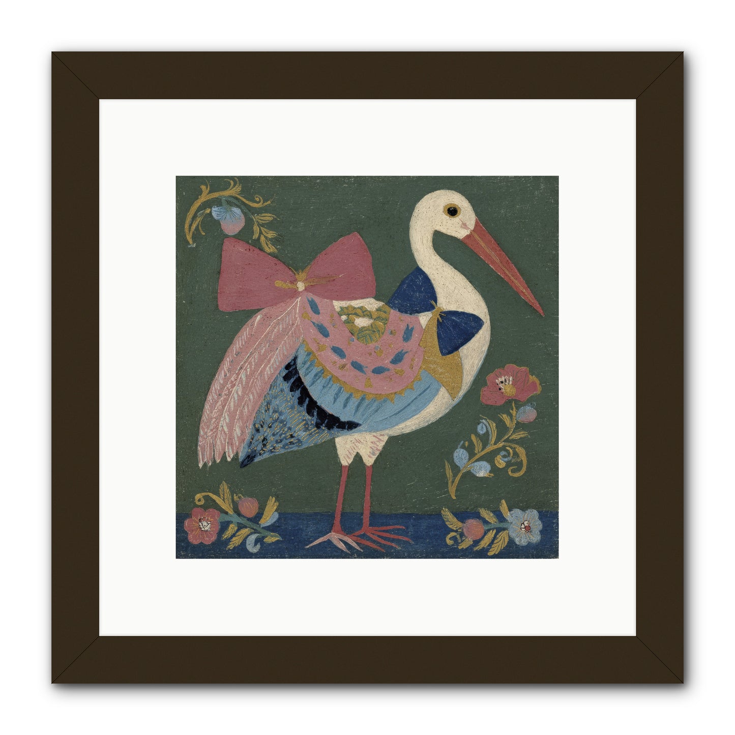 Pink and Blue Secrets -- Framed Print - Black 10x10