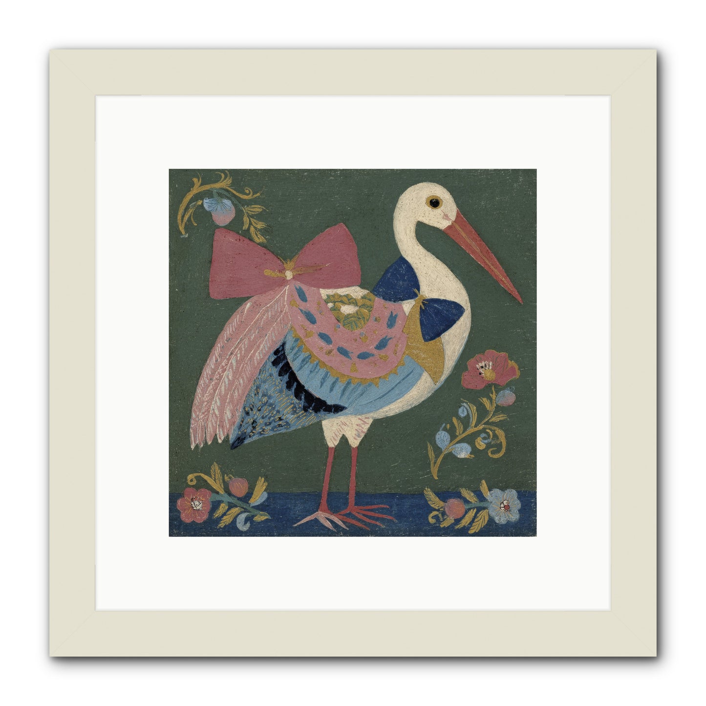 Pink and Blue Secrets -- Framed Print - White 10x10
