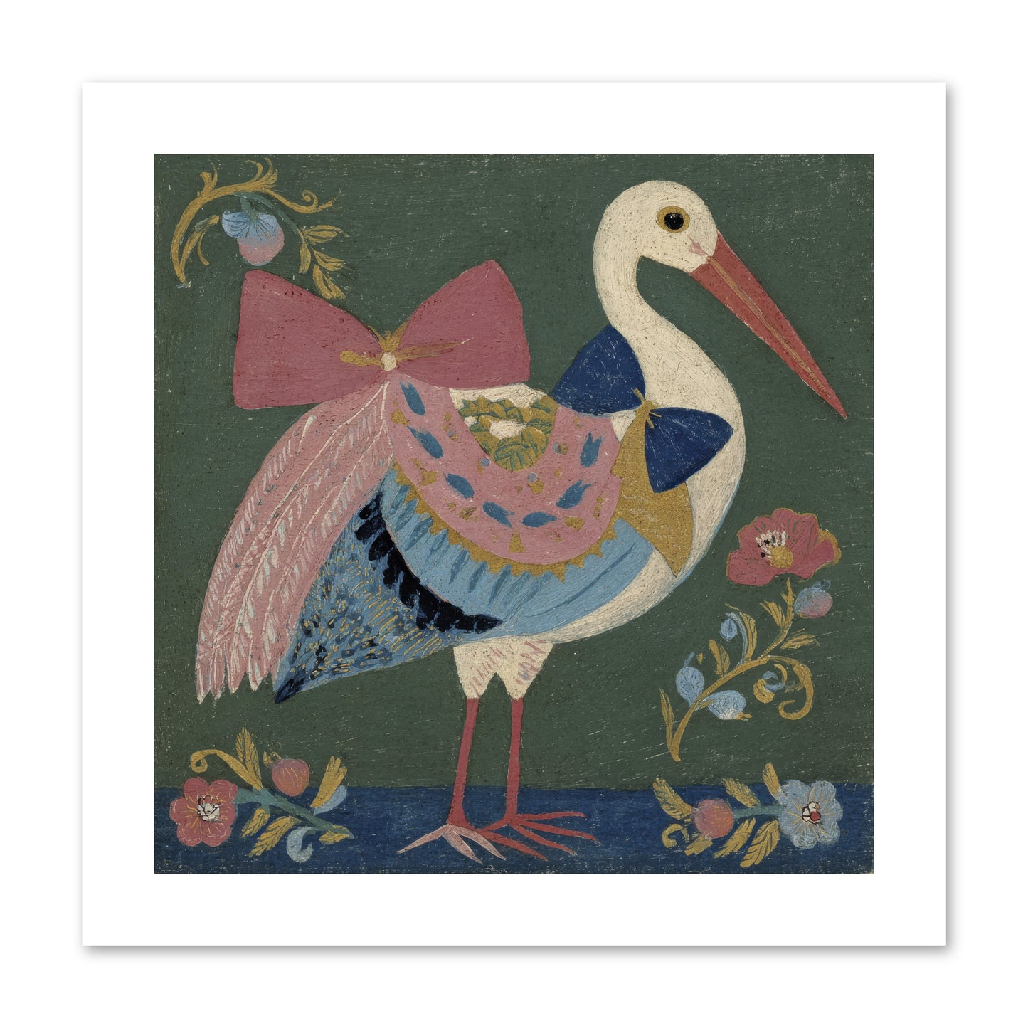 Pink and Blue Secrets -- Loose Canvas Print 10x10
