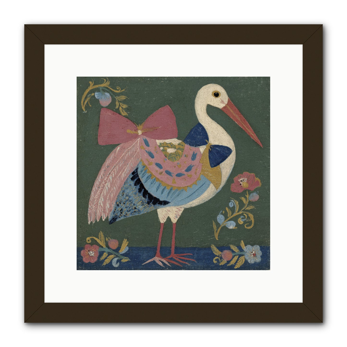 Pink and Blue Secrets -- Framed Print - Black 12x12