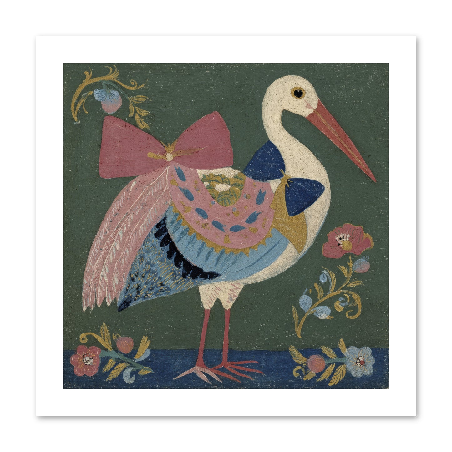 Pink and Blue Secrets -- Paper Print 12x12