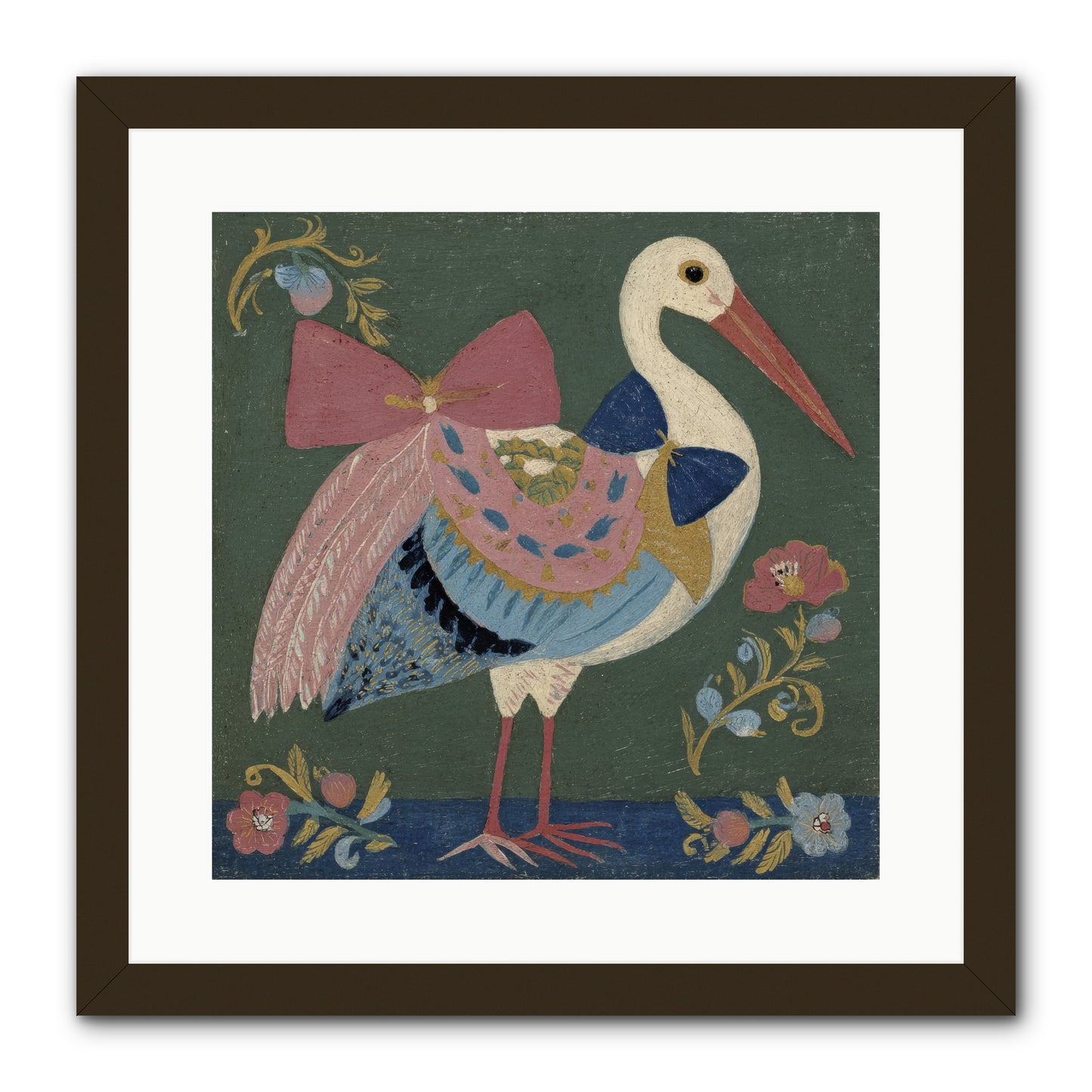 Pink and Blue Secrets -- Framed Print - Black 16x16