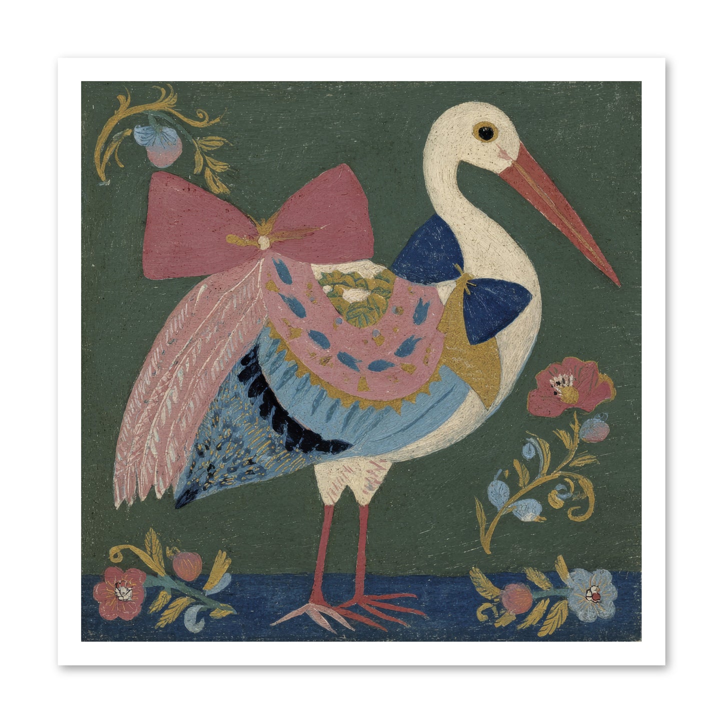 Pink and Blue Secrets -- Loose Canvas Print 24x24