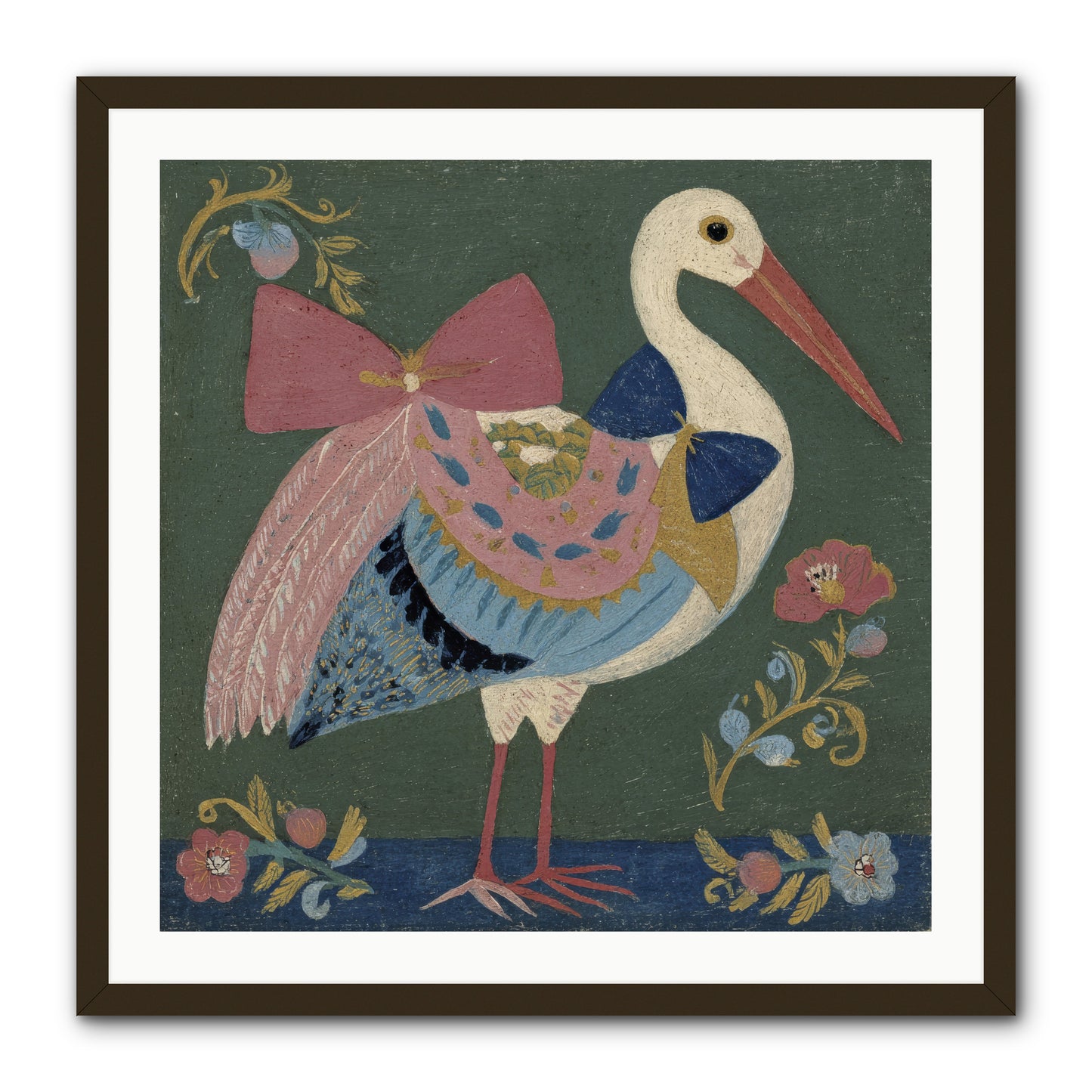 Pink and Blue Secrets -- Framed Print - Black 30x30