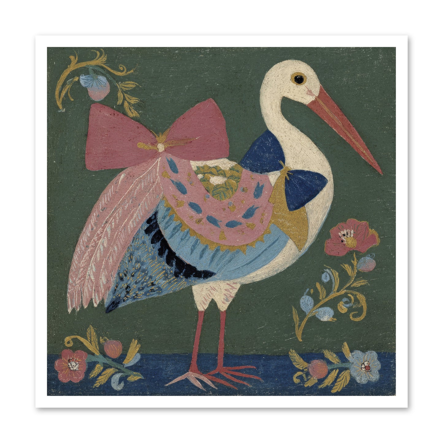 Pink and Blue Secrets -- Loose Canvas Print 30x30