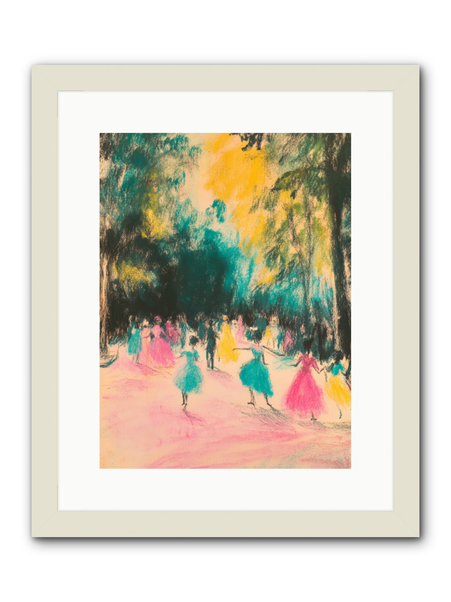Pirouette's Night Dance -- Framed Print - White 12x16
