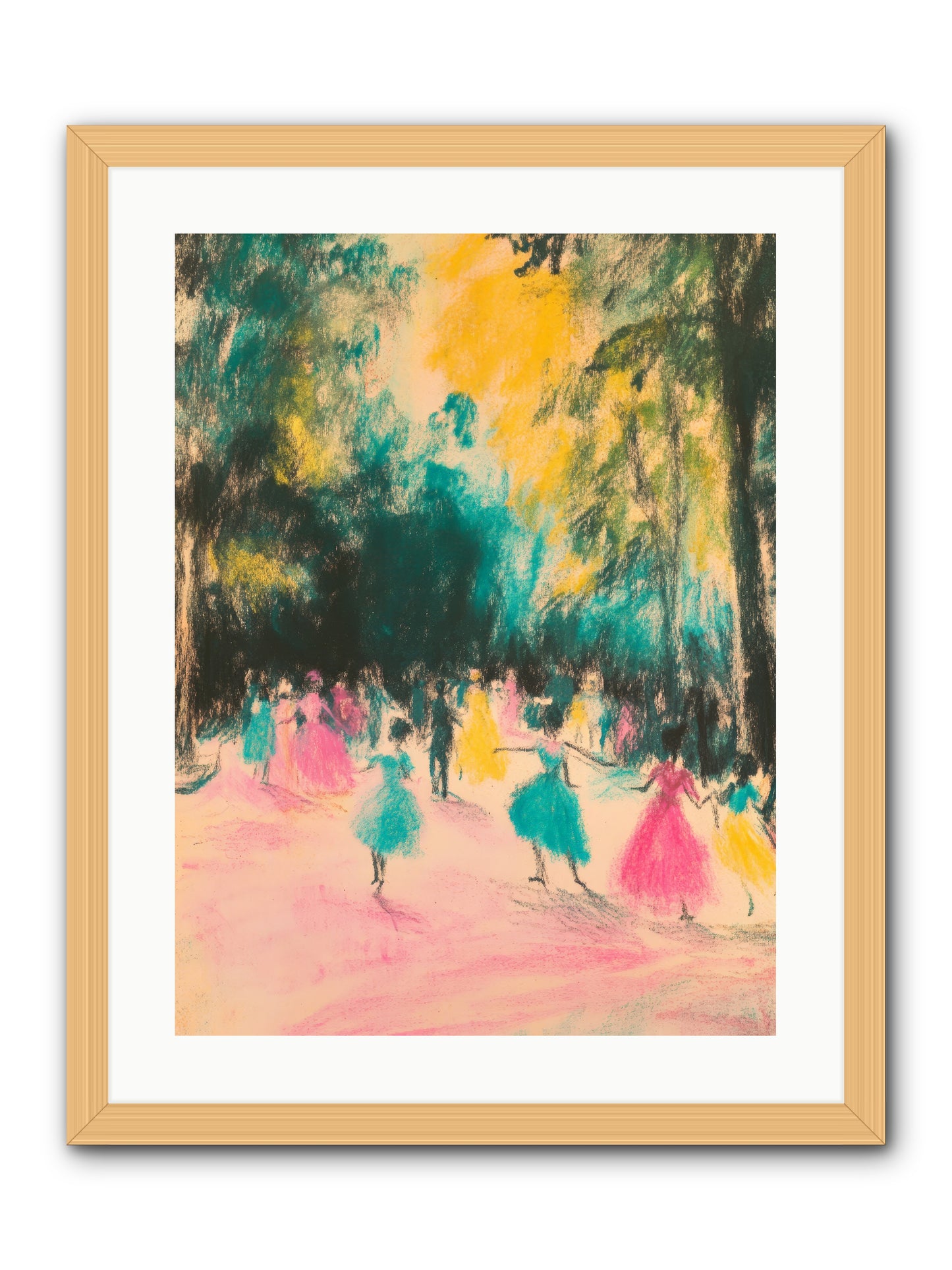 Pirouette's Night Dance -- Framed Print - Natural 18x24