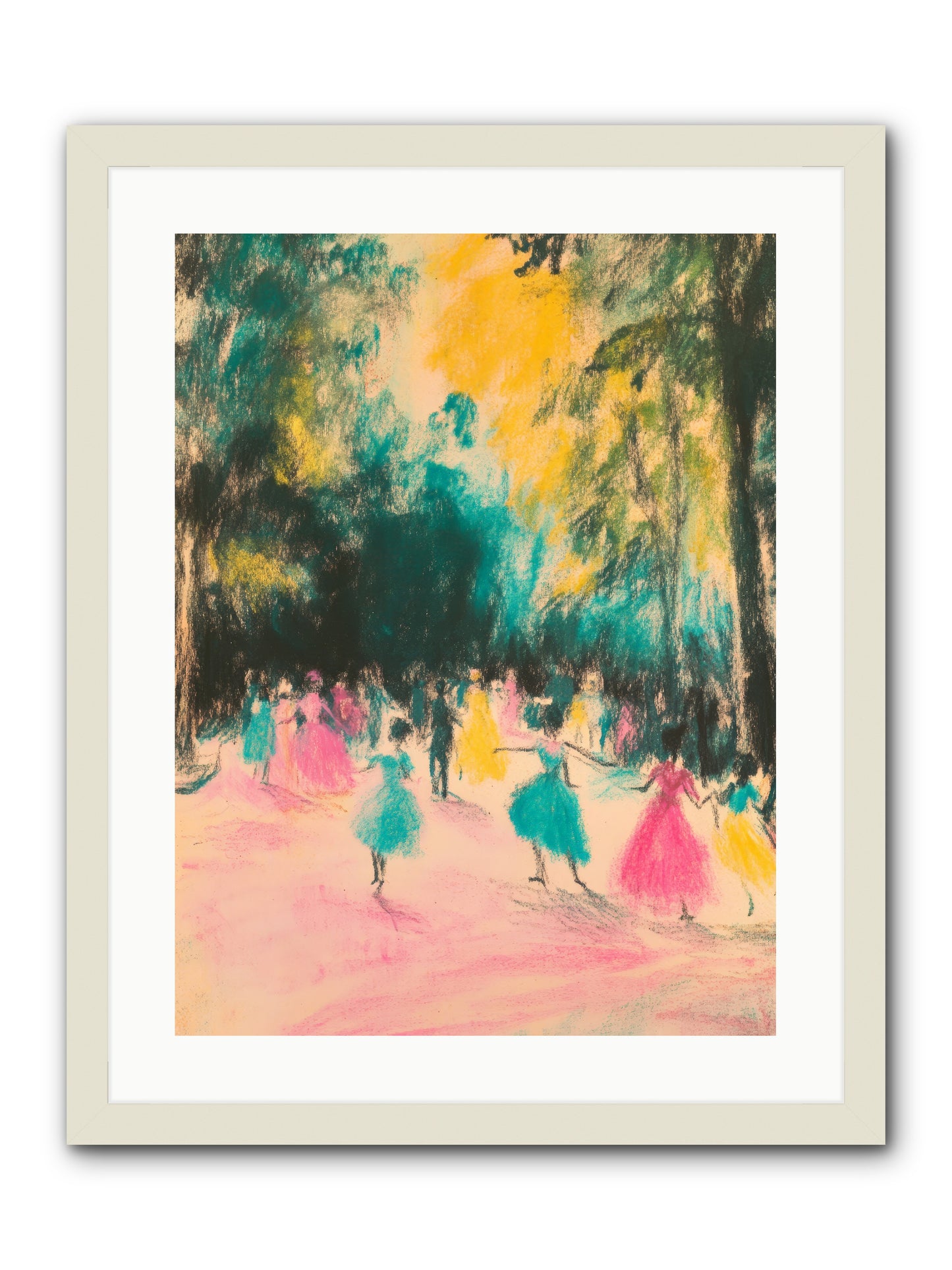 Pirouette's Night Dance -- Framed Print - White 18x24