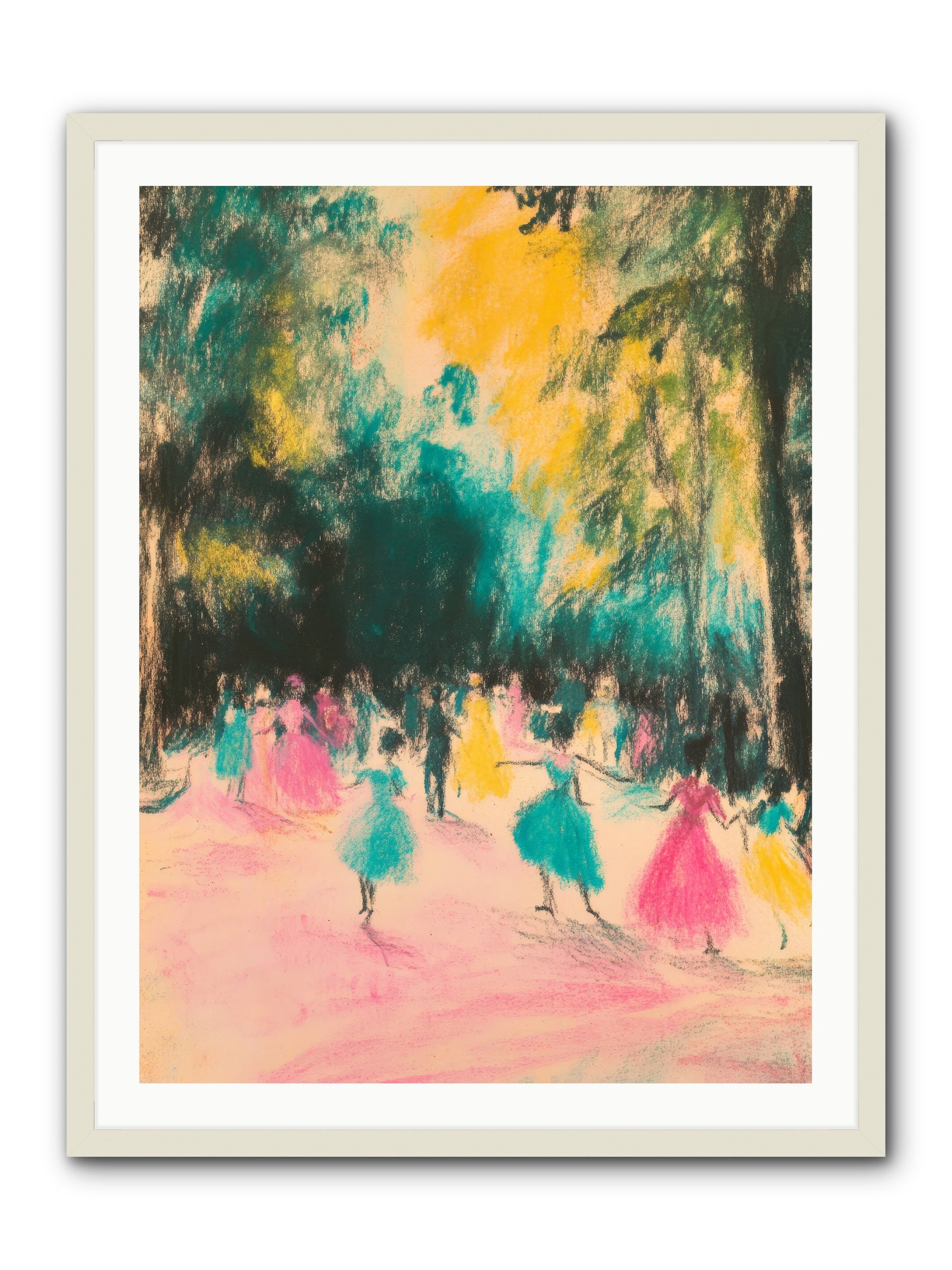 Pirouette's Night Dance -- Framed Print - White 30x40