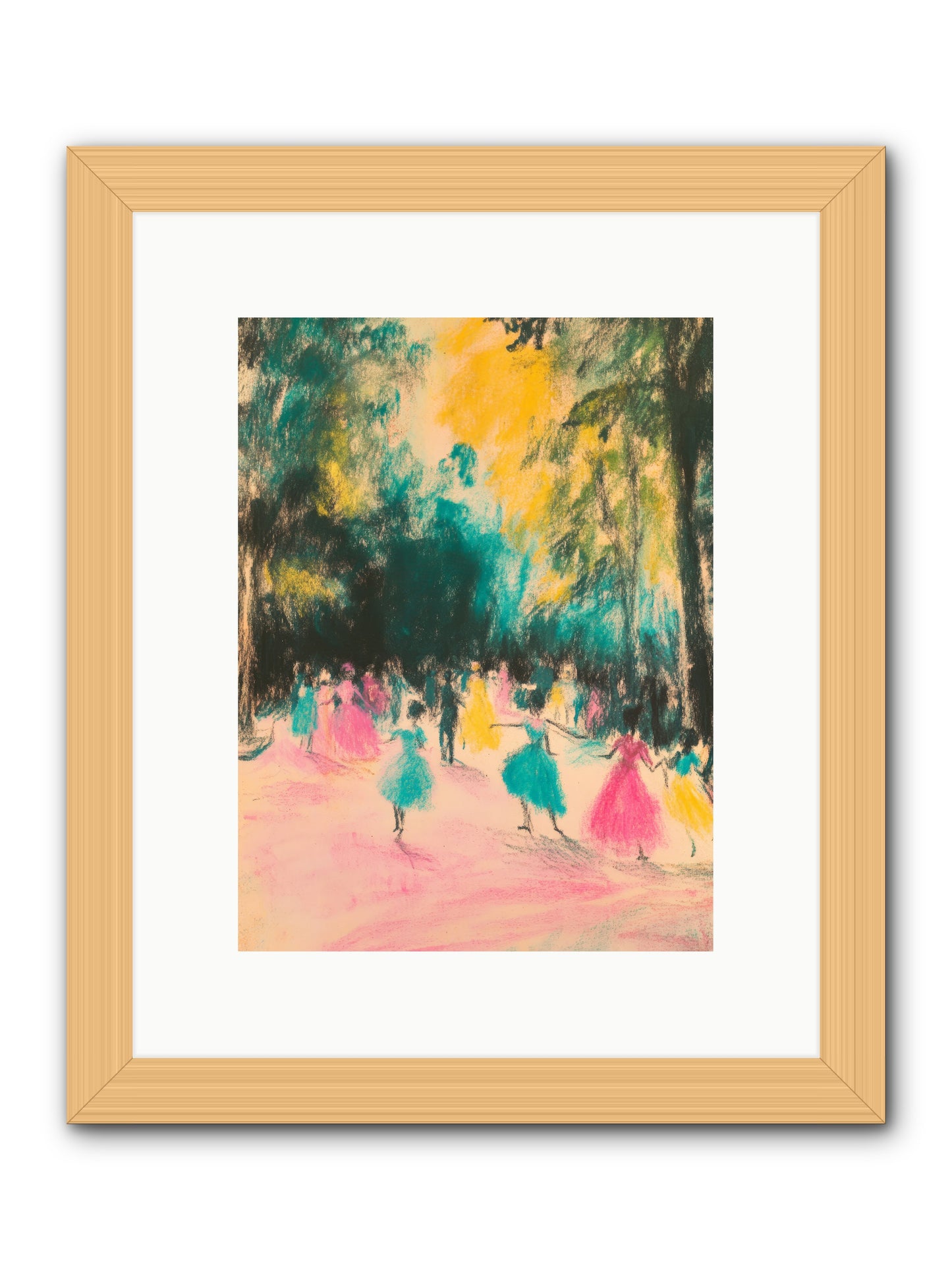 Pirouette's Night Dance -- Framed Print - Natural 9x12