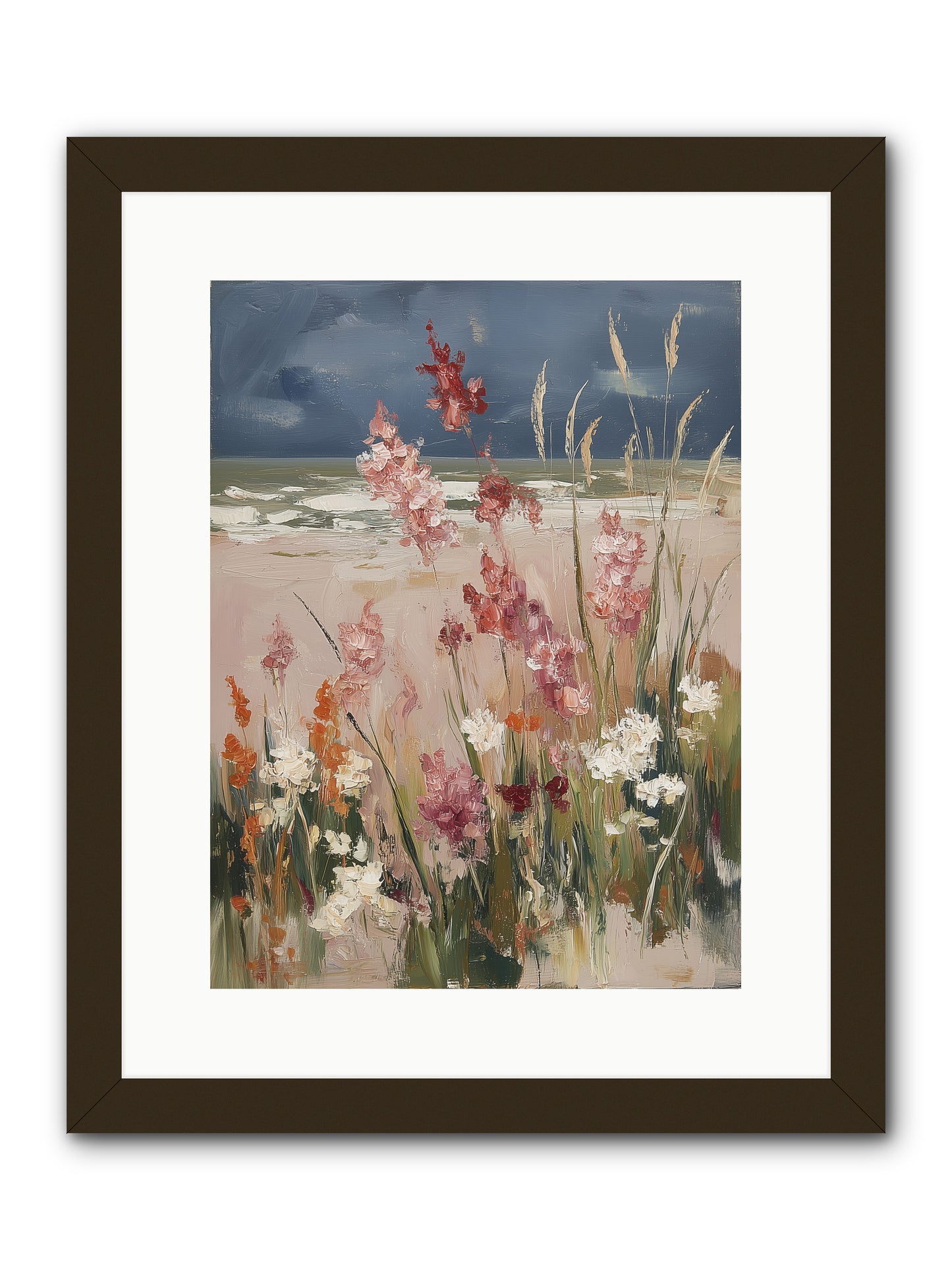 Plains Court the Sea -- Framed Print - Black 12x16