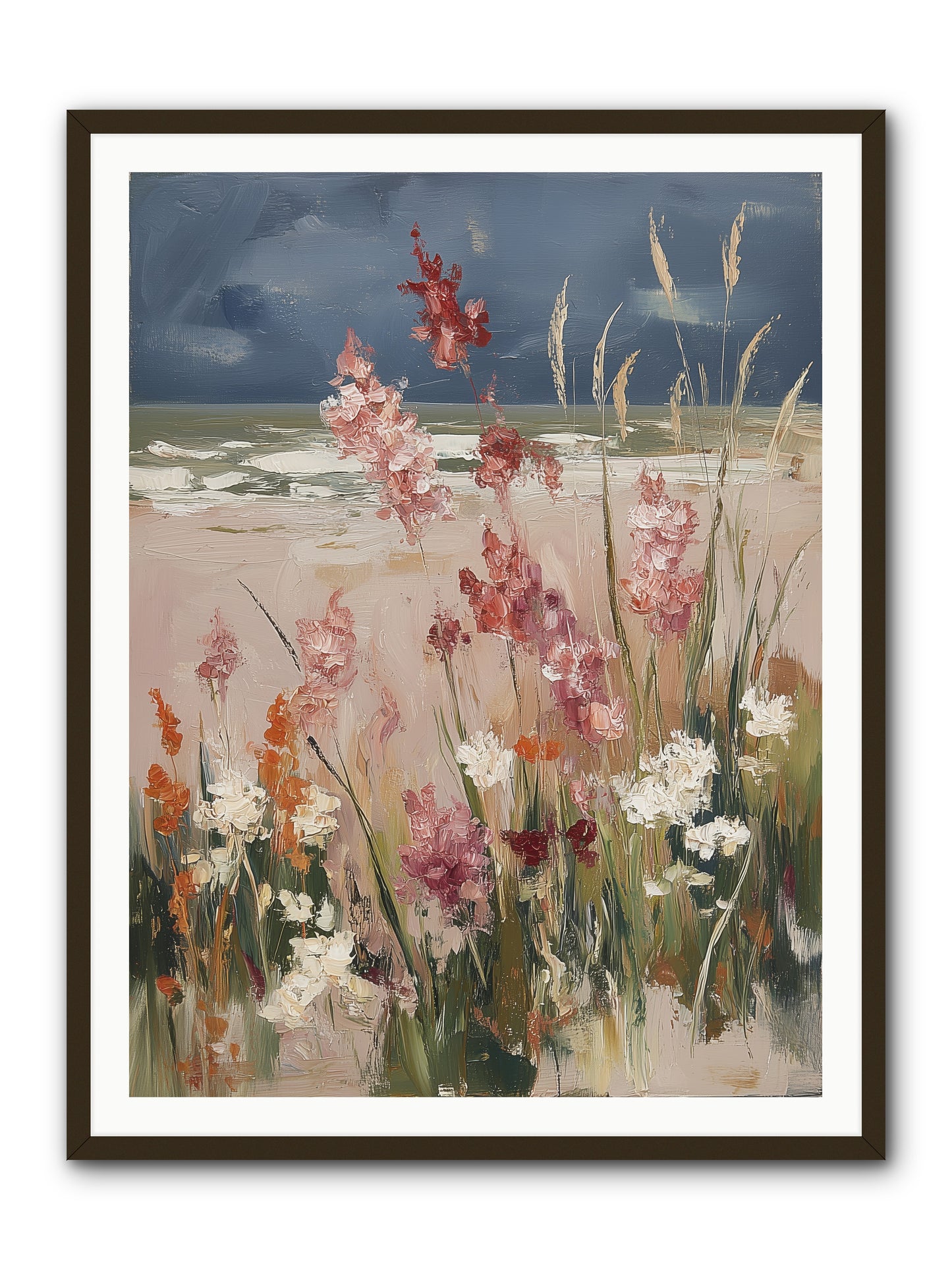 Plains Court the Sea -- Framed Print - Black 36x48