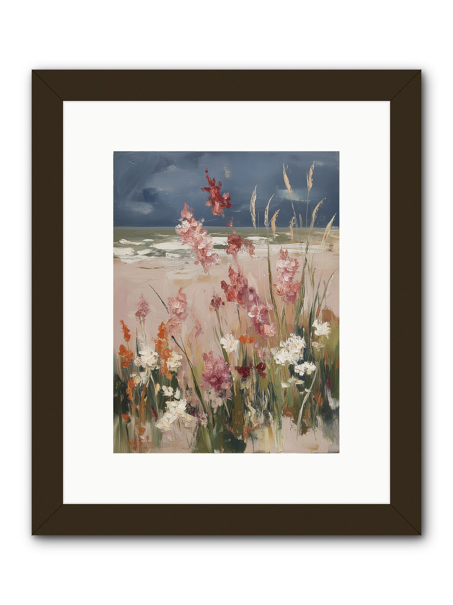 Plains Court the Sea -- Framed Print - Black 9x12